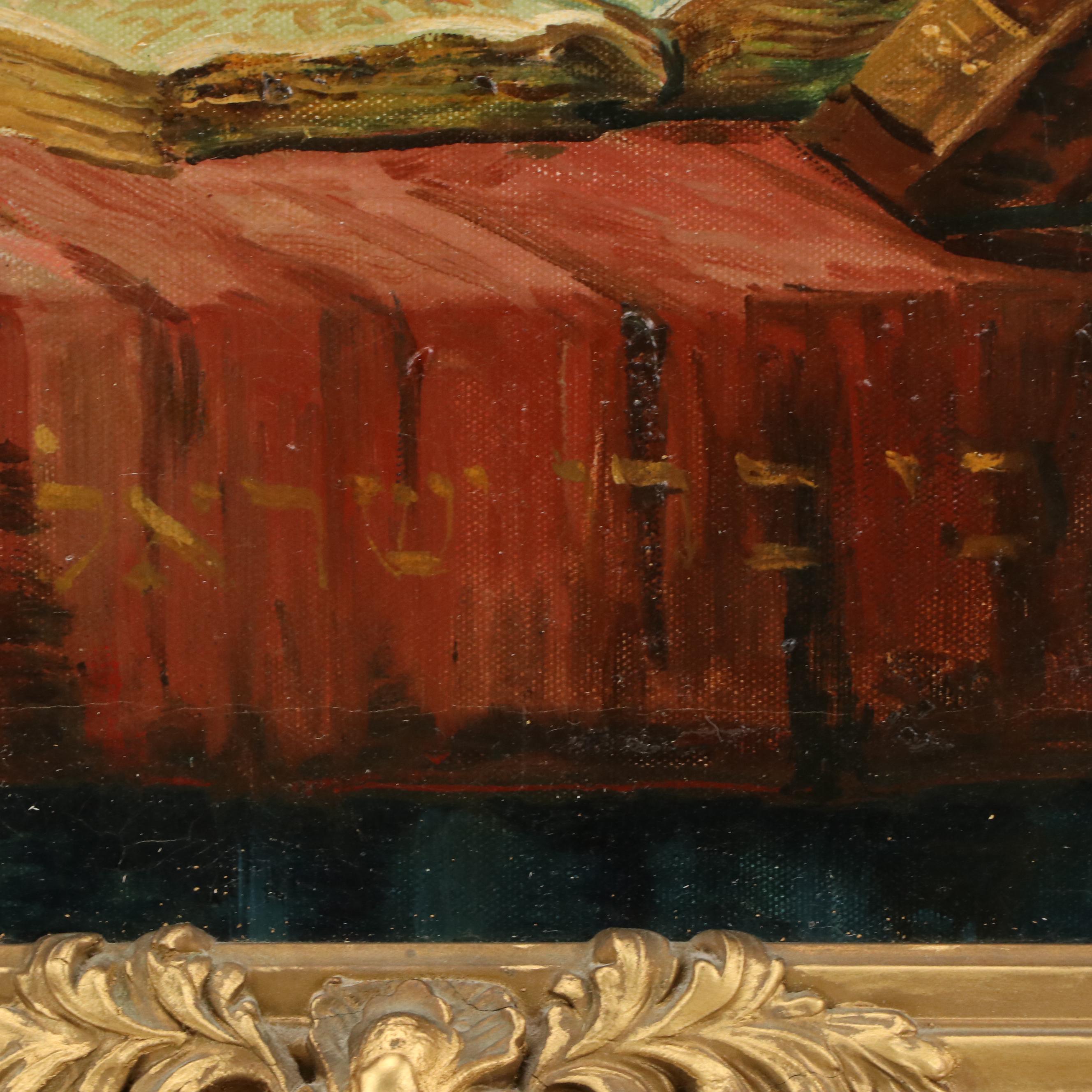 Joseph Sloman Judaic Figural Oil Painting, Early 20th Century