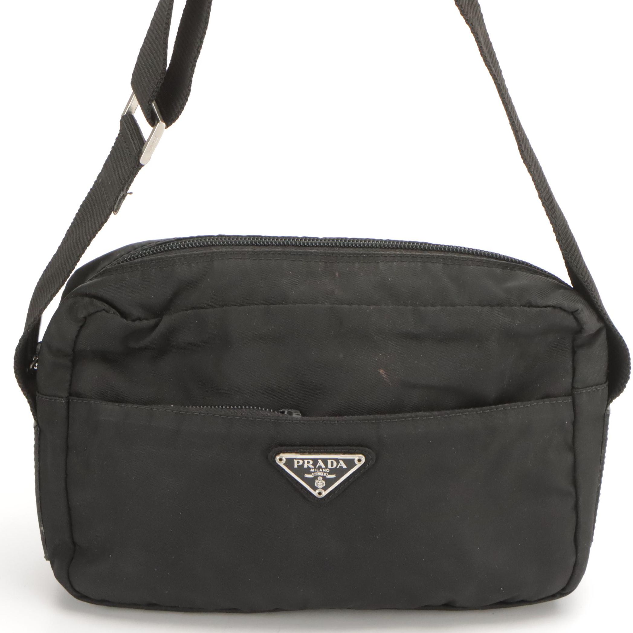 Prada Shoulder Bag in Black Nylon Tessuto