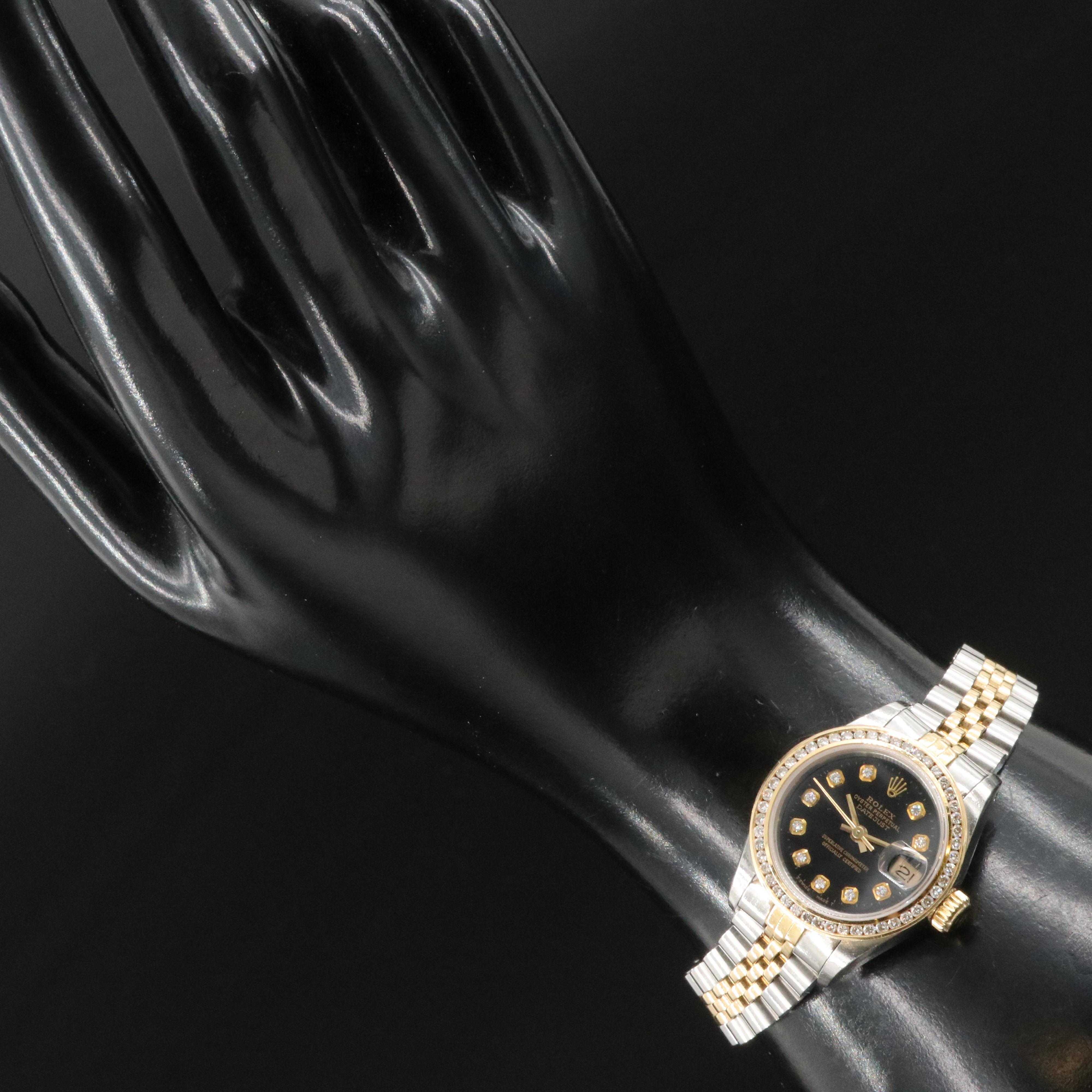 1991 Rolex Custom Diamond Dial and Bezel Datejust Watch