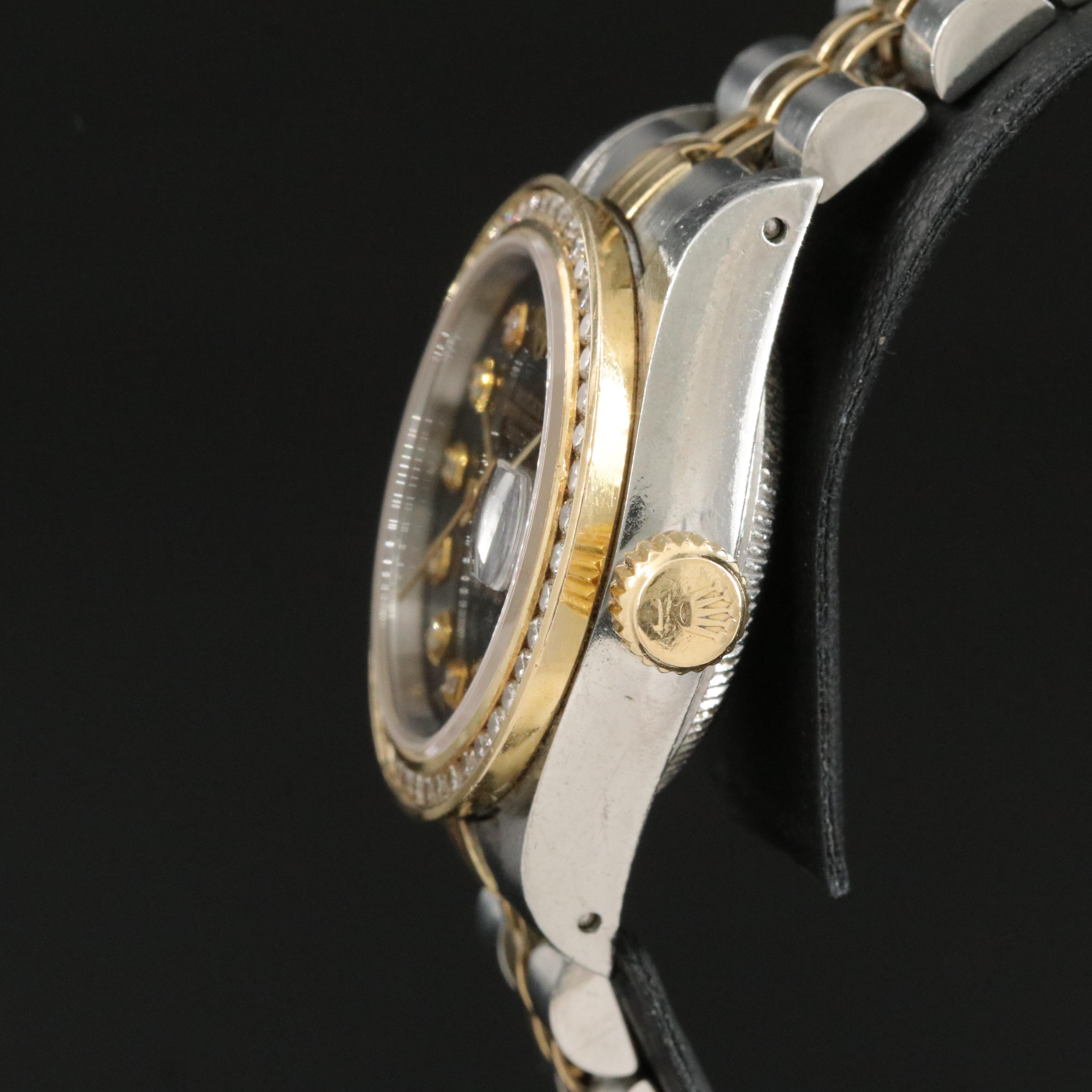 1991 Rolex Custom Diamond Dial and Bezel Datejust Watch