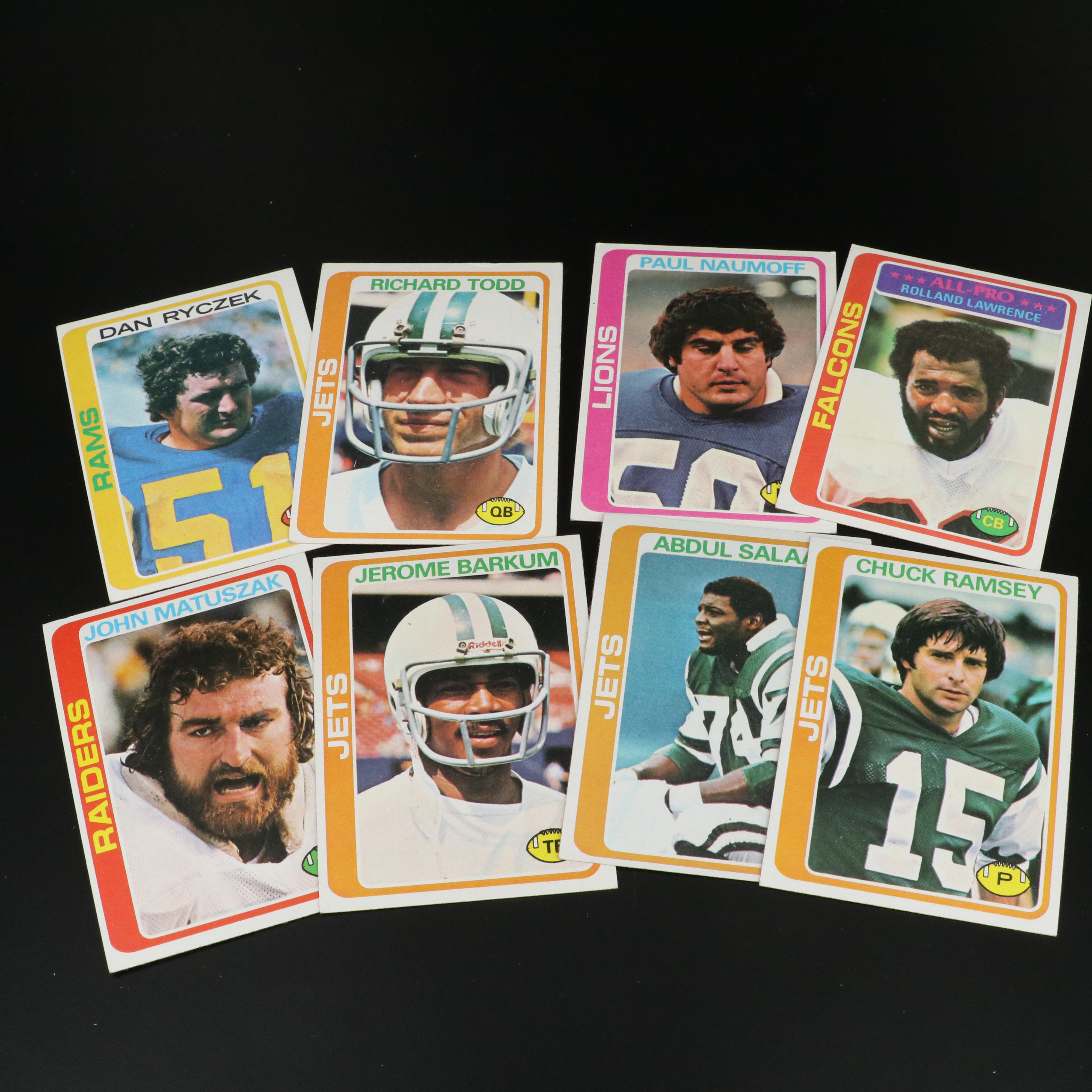 Topps Football Cards Featuring Johnny Unitas and More, 1960s-1980s