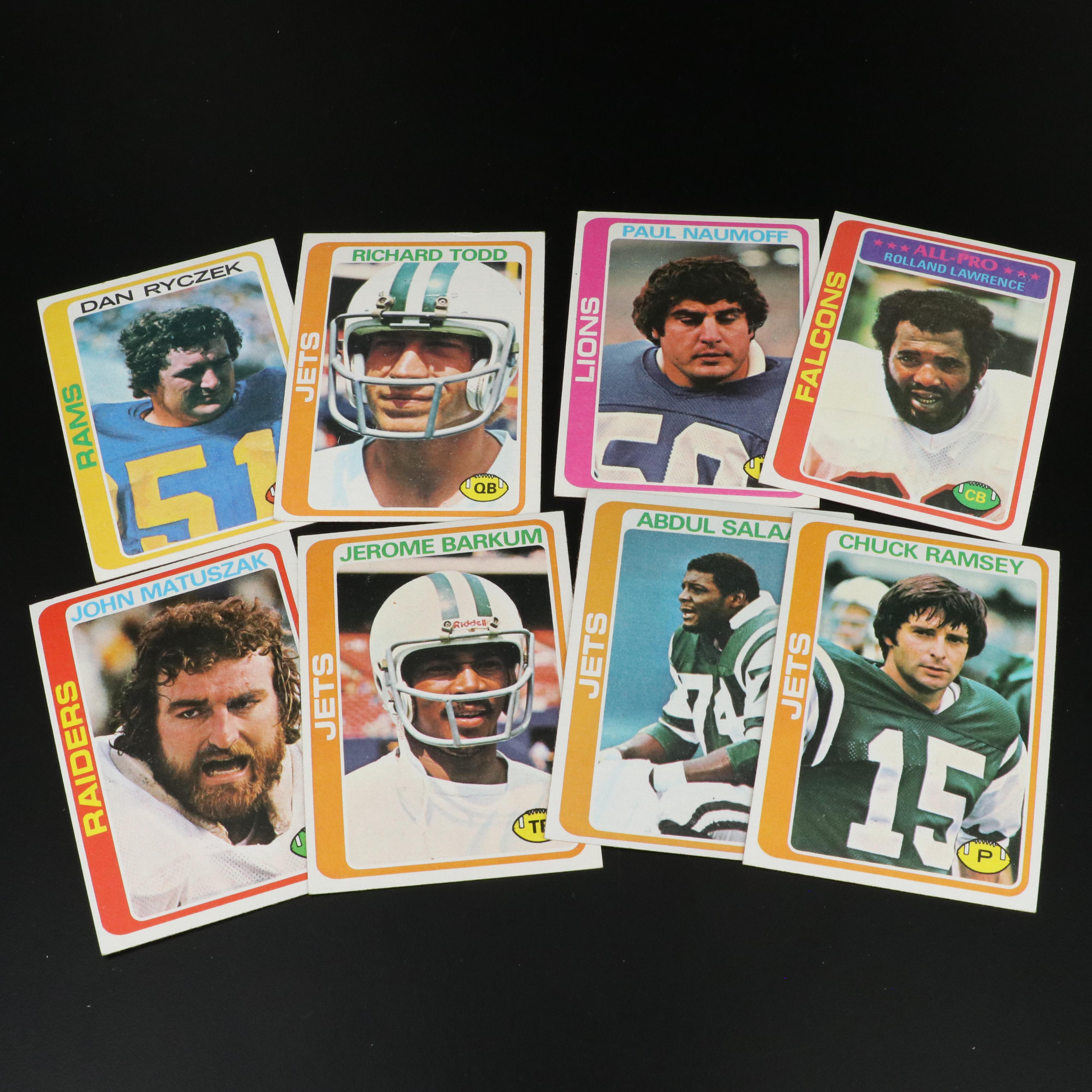 Topps Football Cards Featuring Johnny Unitas and More, 1960s-1980s