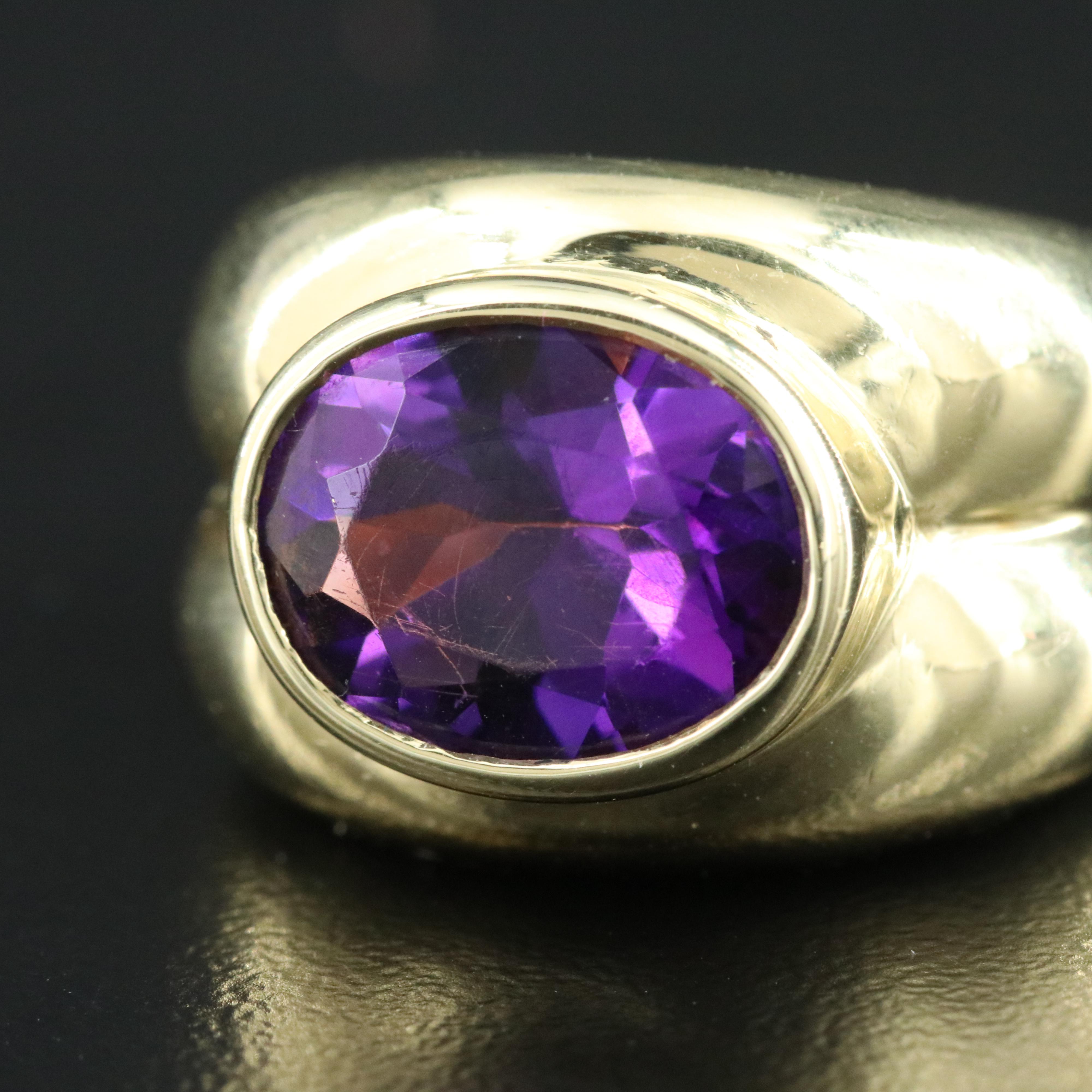 Tiffany & Co. 18K Amethyst Ring