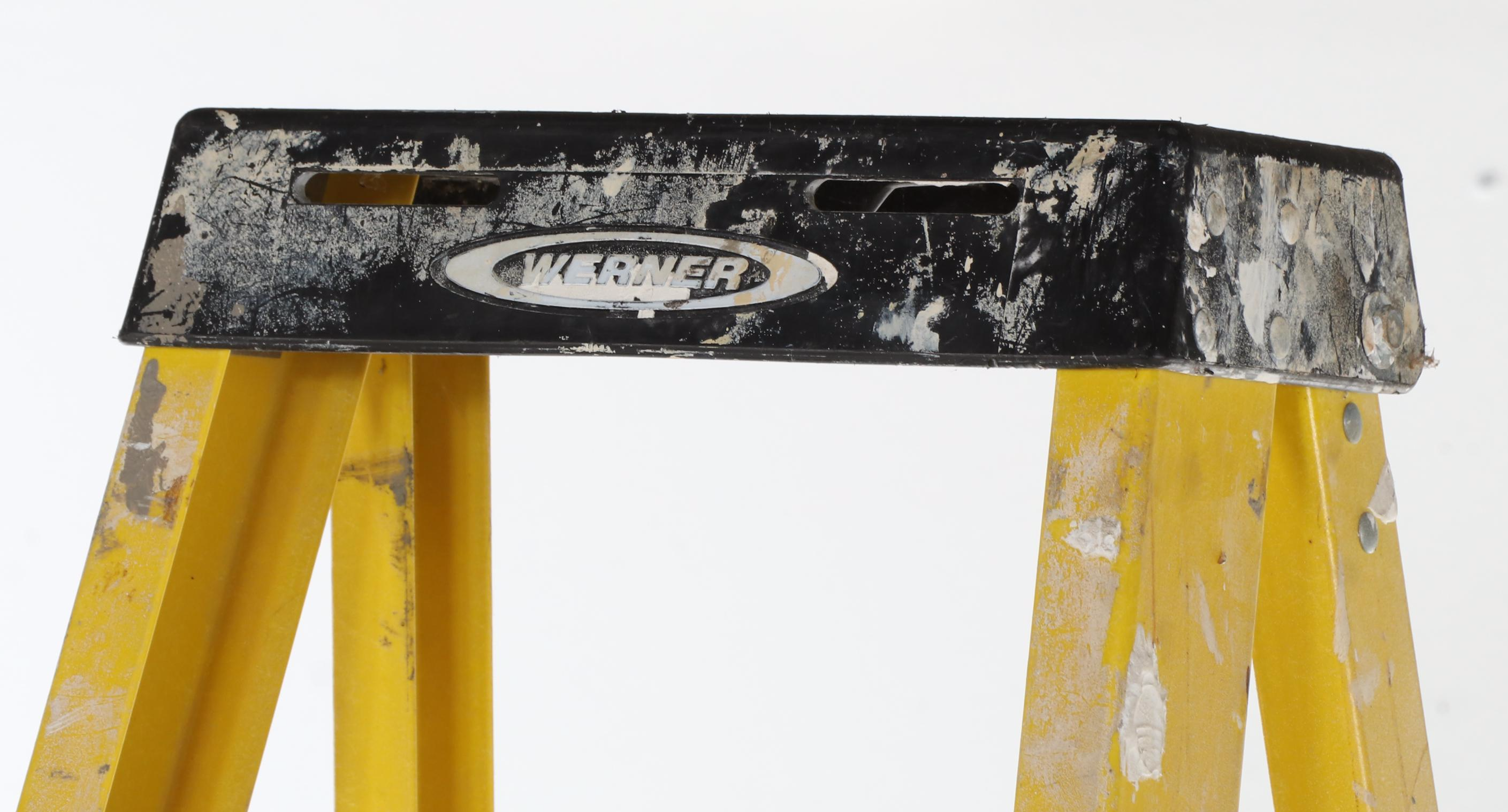 Werner 8' Step Ladder with Harper Hand Truck