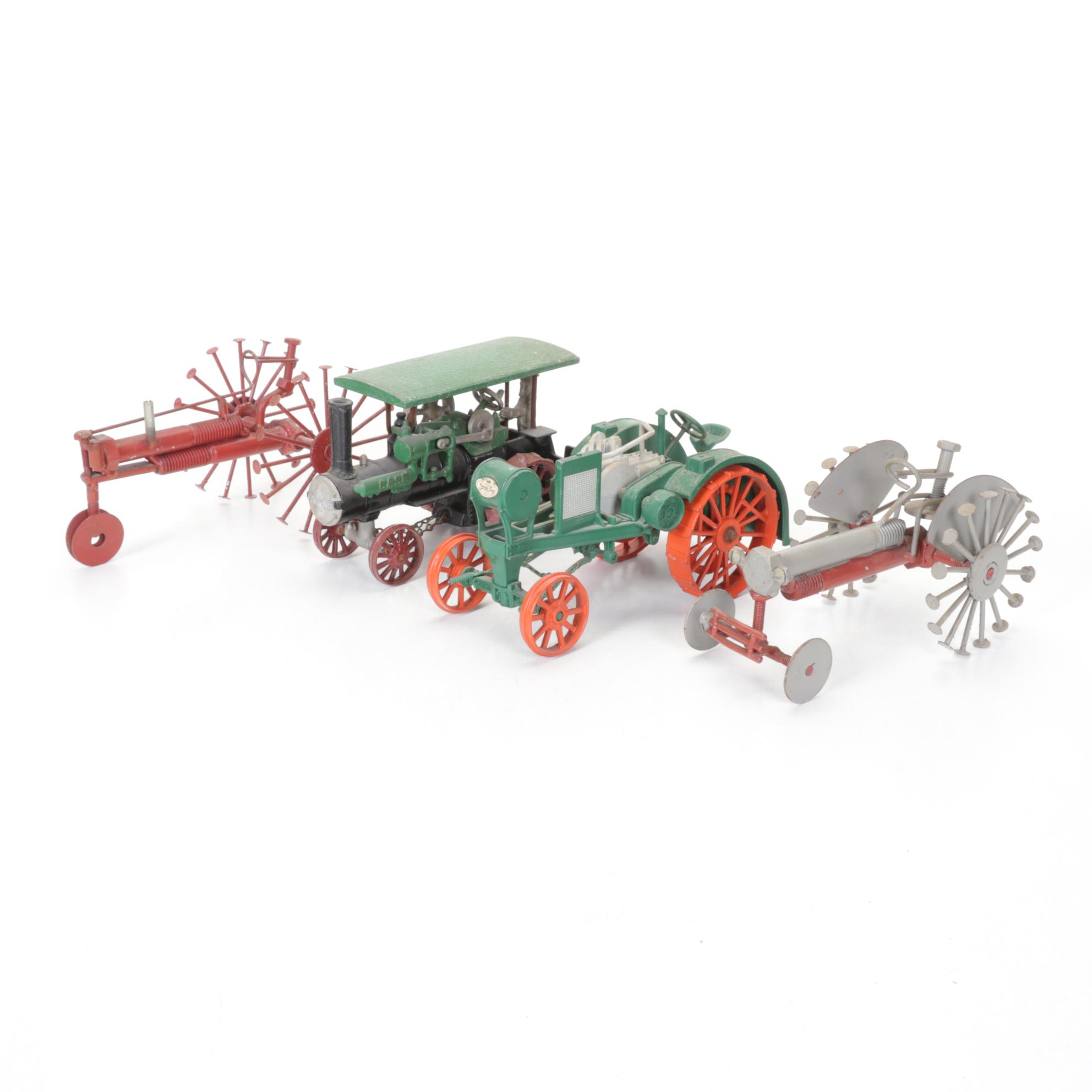 Brutalist Nail Sculptures with Irving's Model Toy Steam Engine Tractor and More