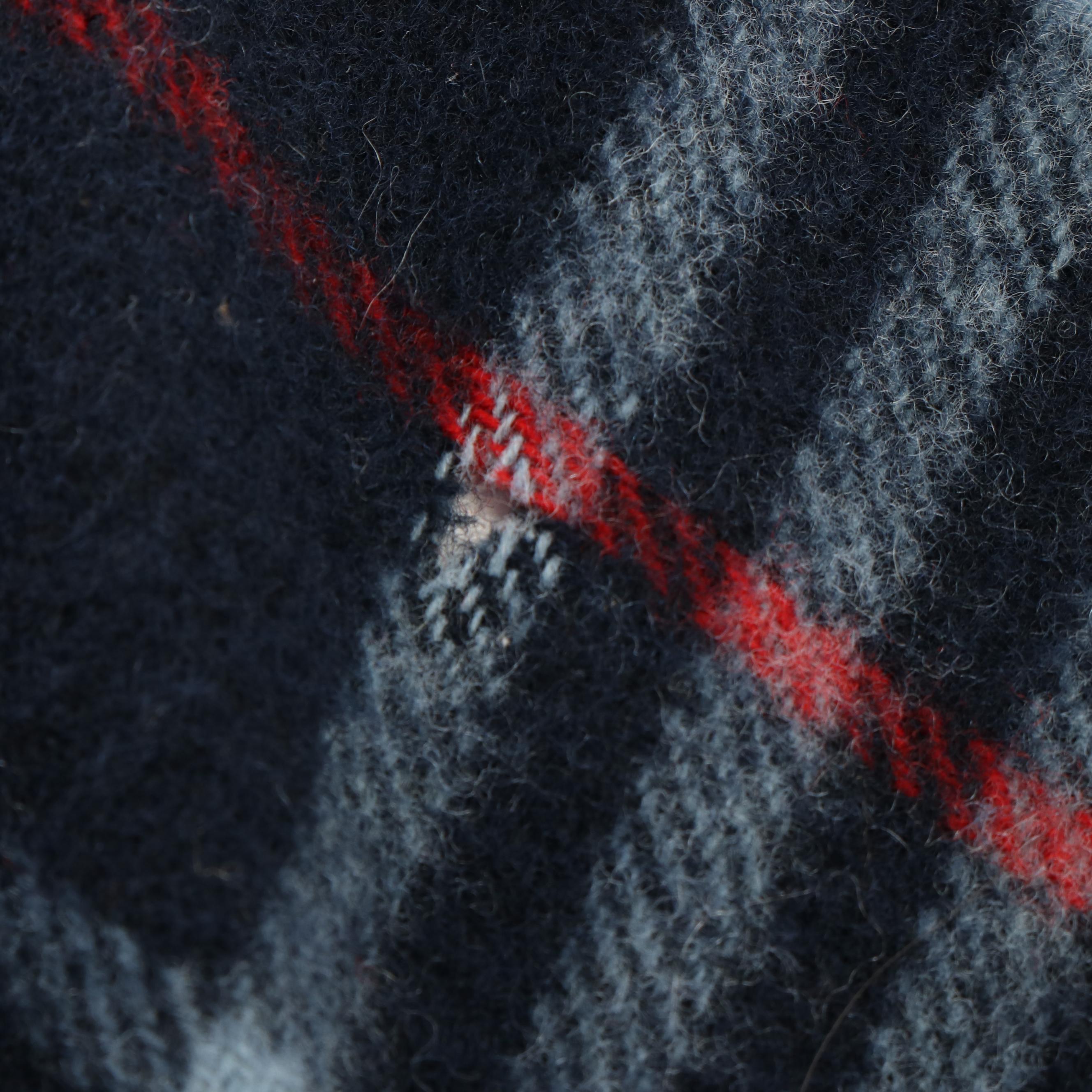 Burberrys of London Fringed Navy House Check Lambswool Scarf