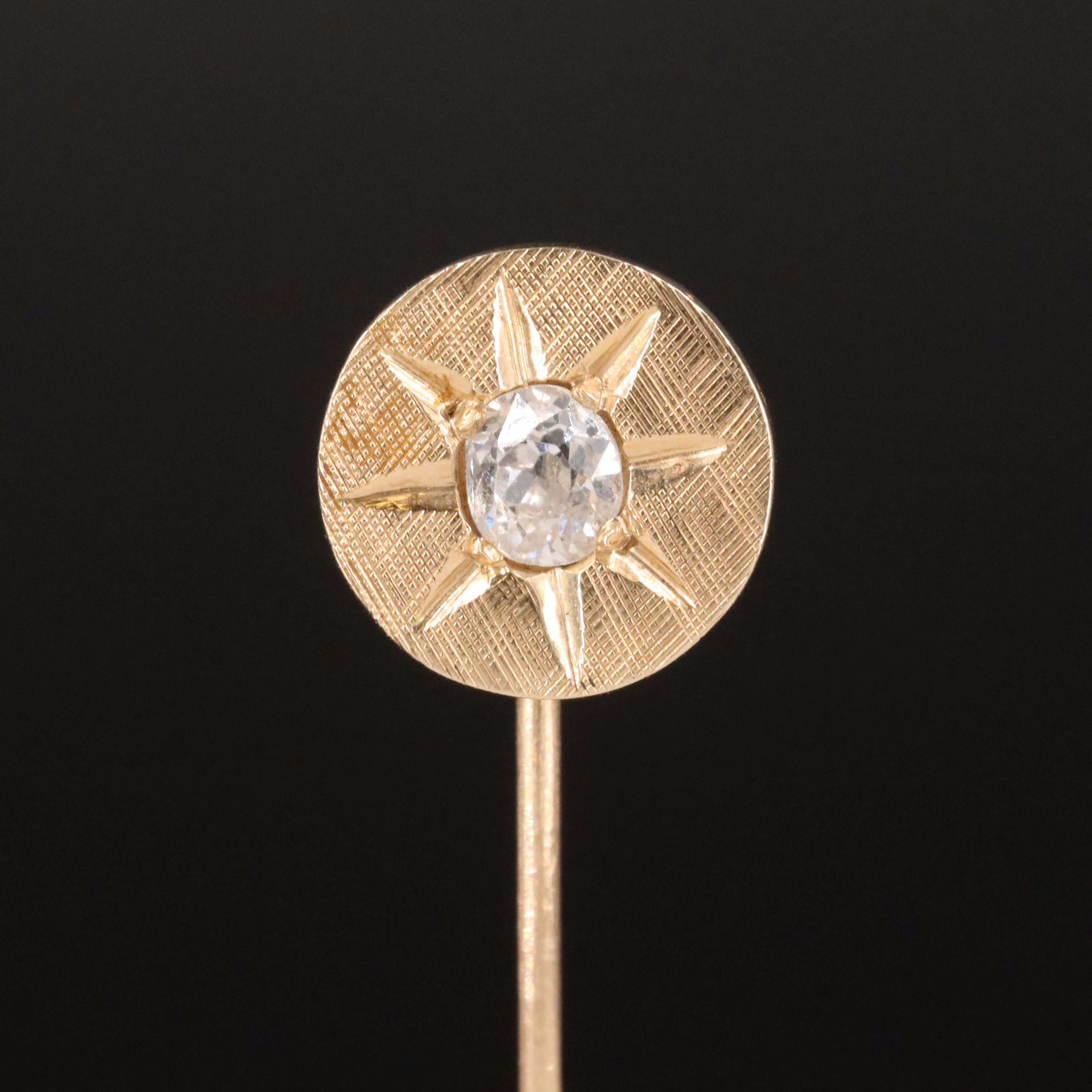Antique 0.21 CT Diamond Stickpin