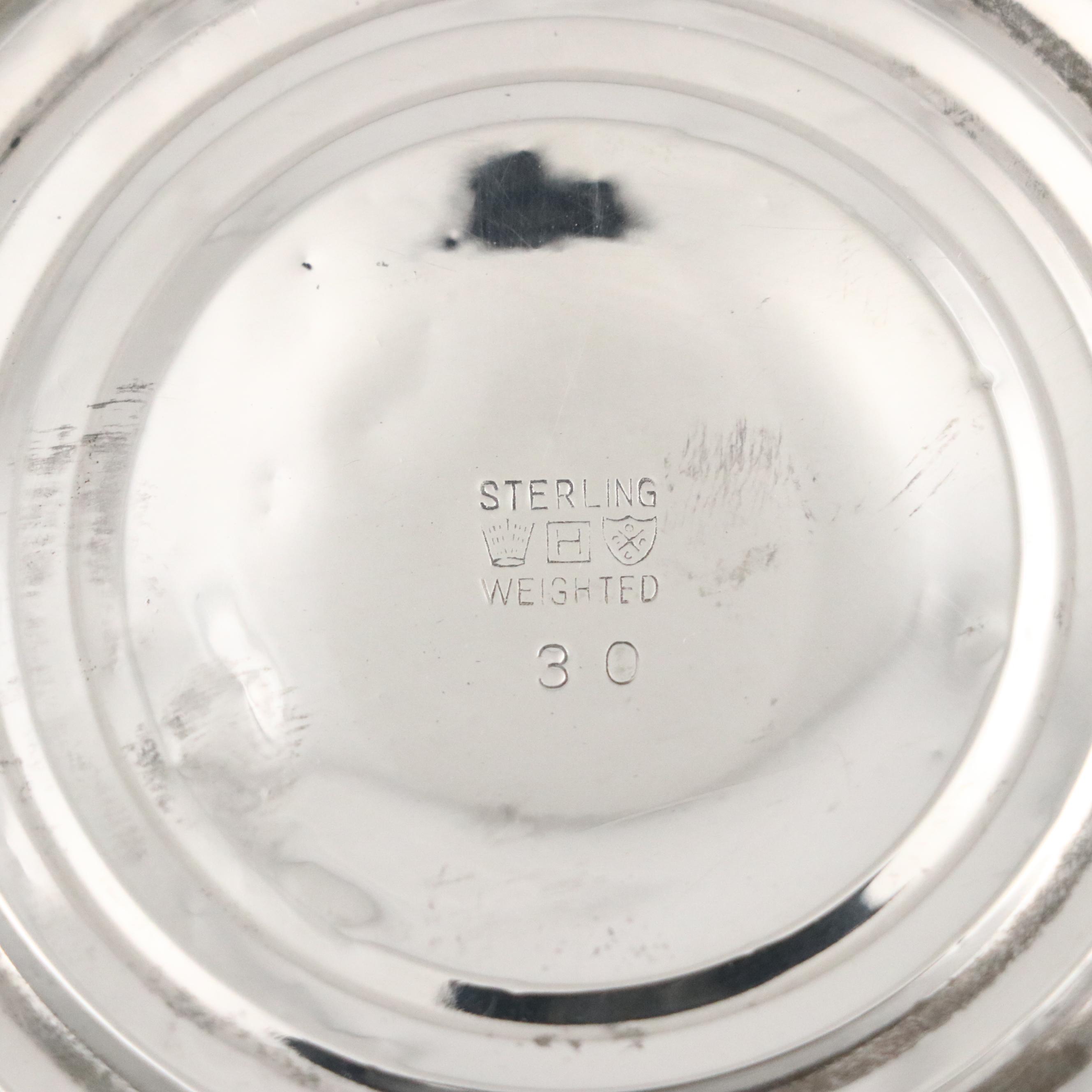 M. Fred Hirsch Co. Weighted Sterling Candle Holder with Other Table Accessories