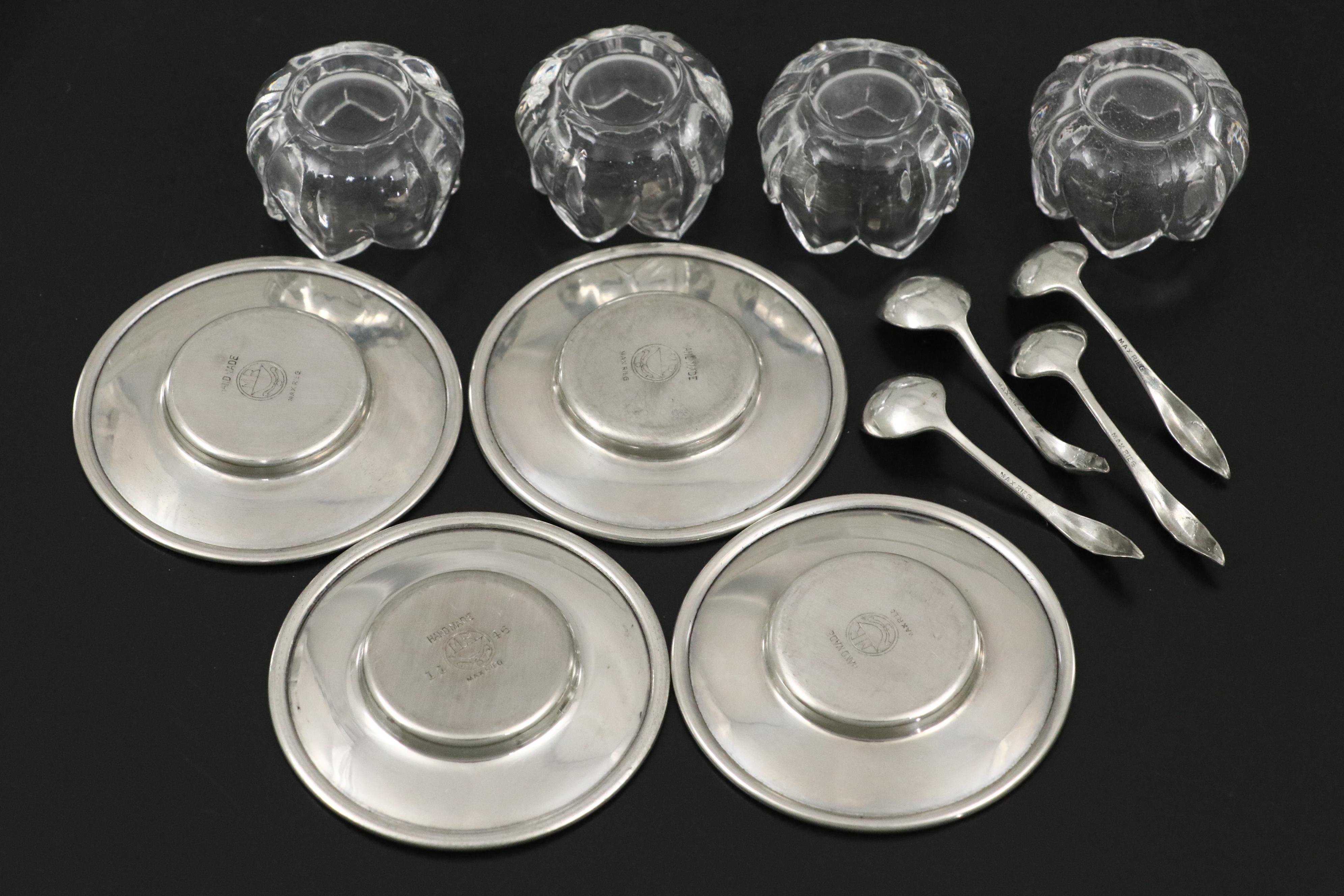 M. Fred Hirsch Co. Weighted Sterling Candle Holder with Other Table Accessories