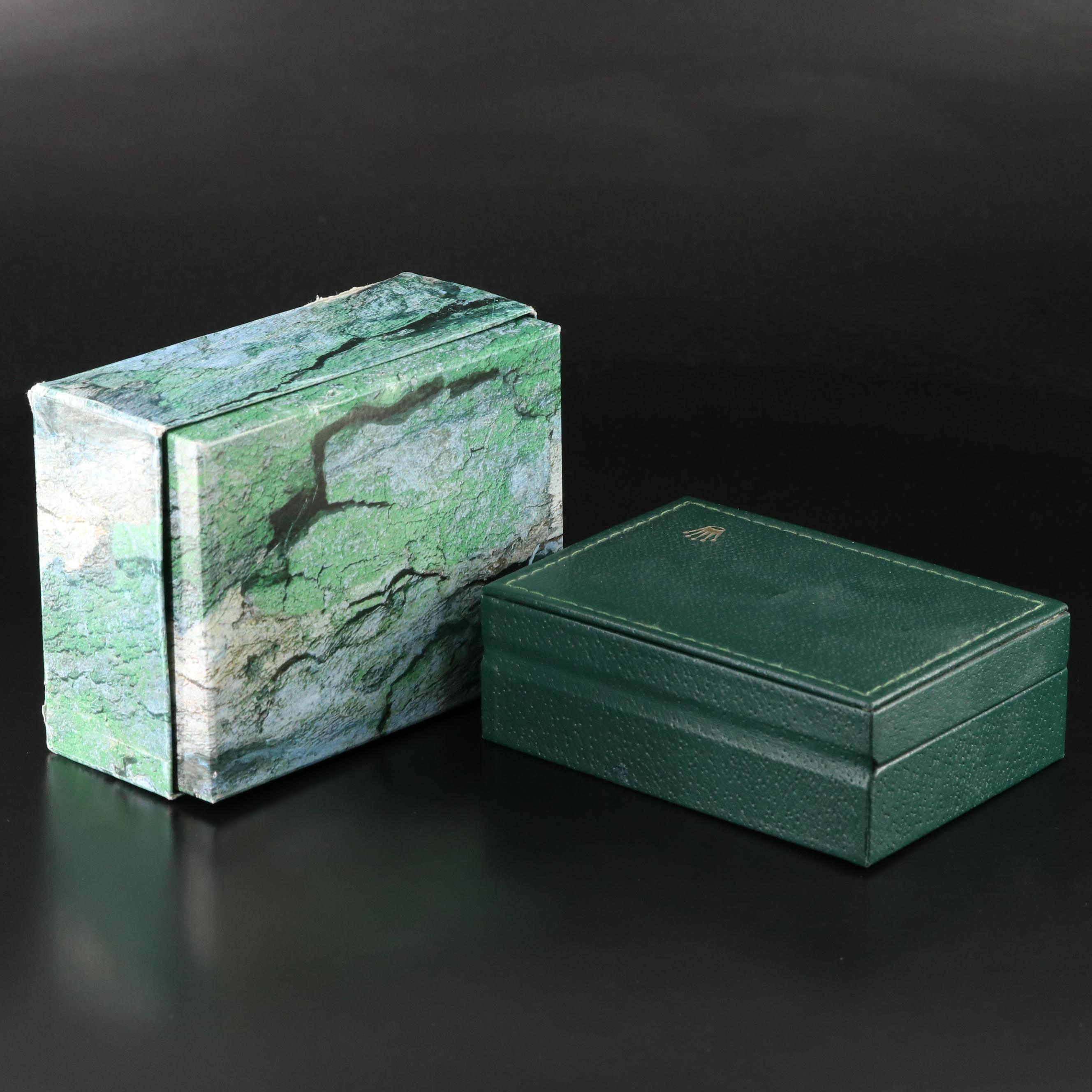 Création Genéve Rolex Green Leather Watch Box 68.00.2 with Outer Box