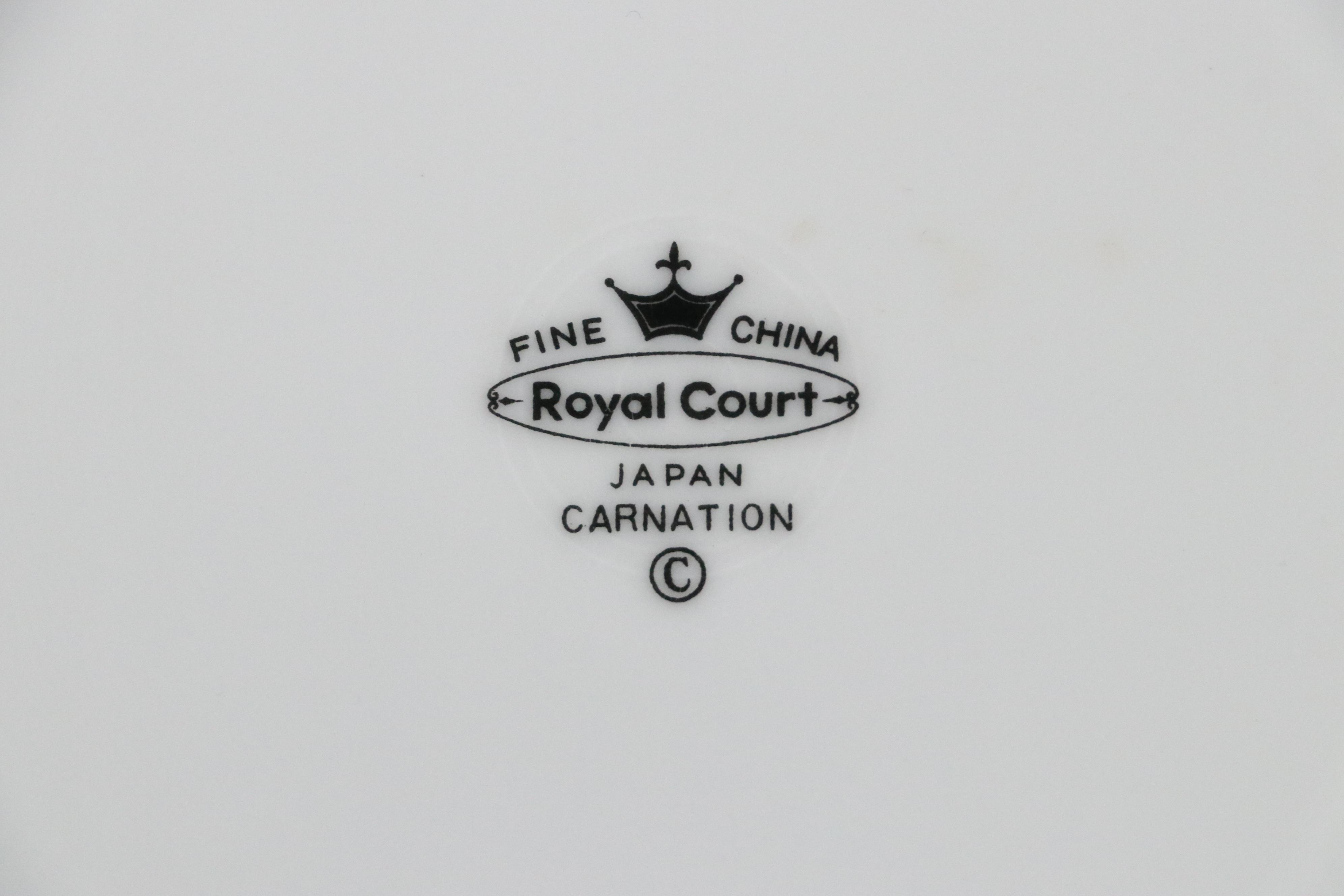 Royal Court Porcelain "Carnation" Dinnerware and Serving Pieces