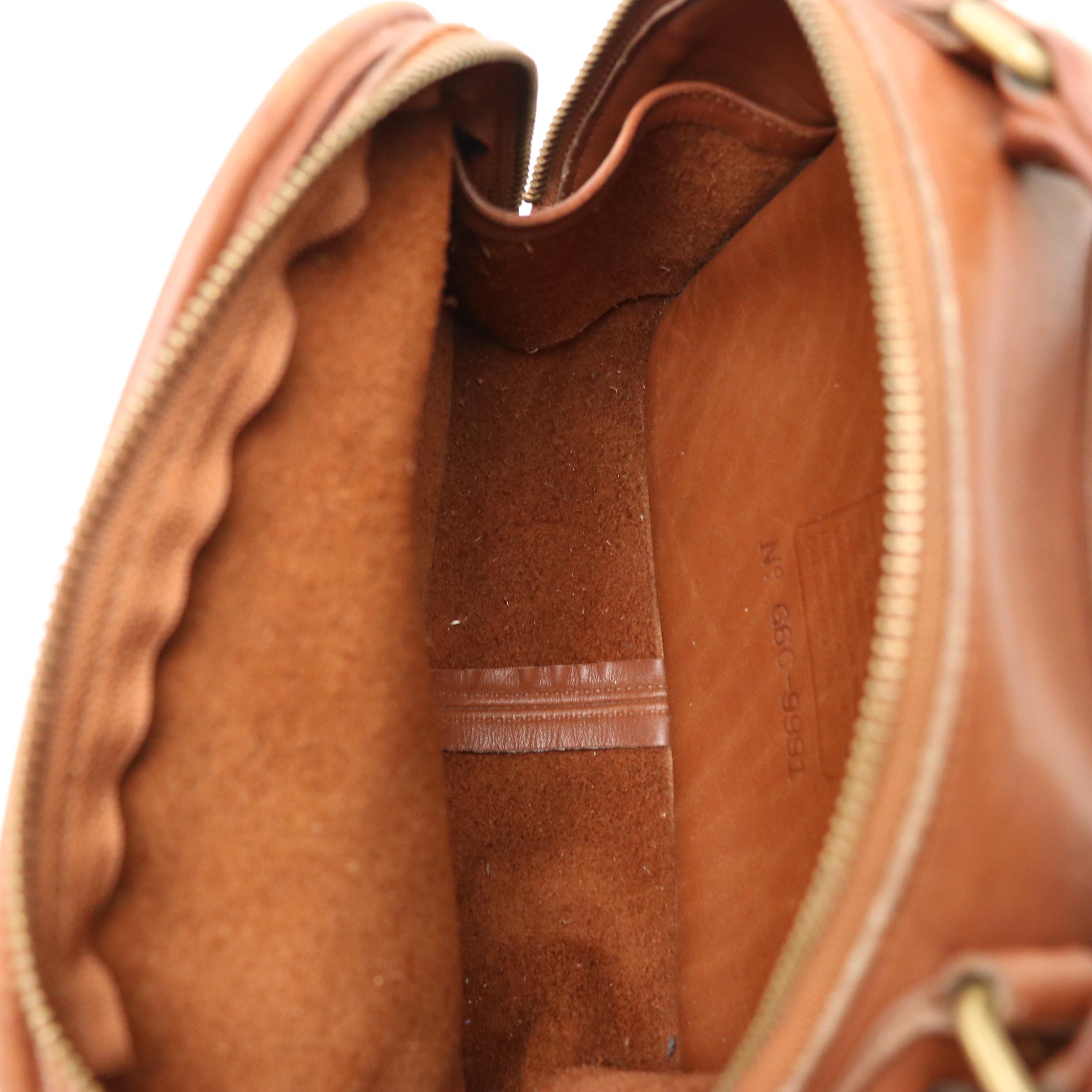 Coach Vintage Red Leather Large Legacy Zip Tote & Brown Leather Lunch-Box Bag