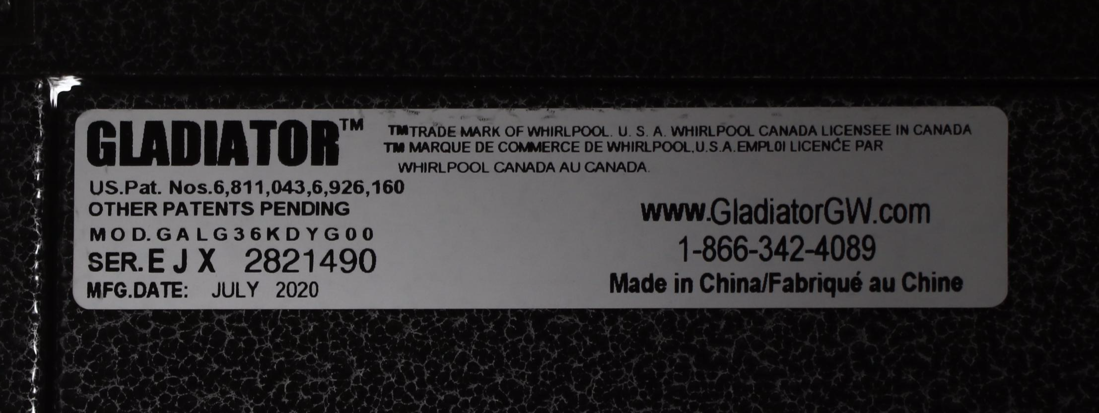 Whirlpool "Gladiator" Powder-Coated Steel and Silver Tread Gear Box