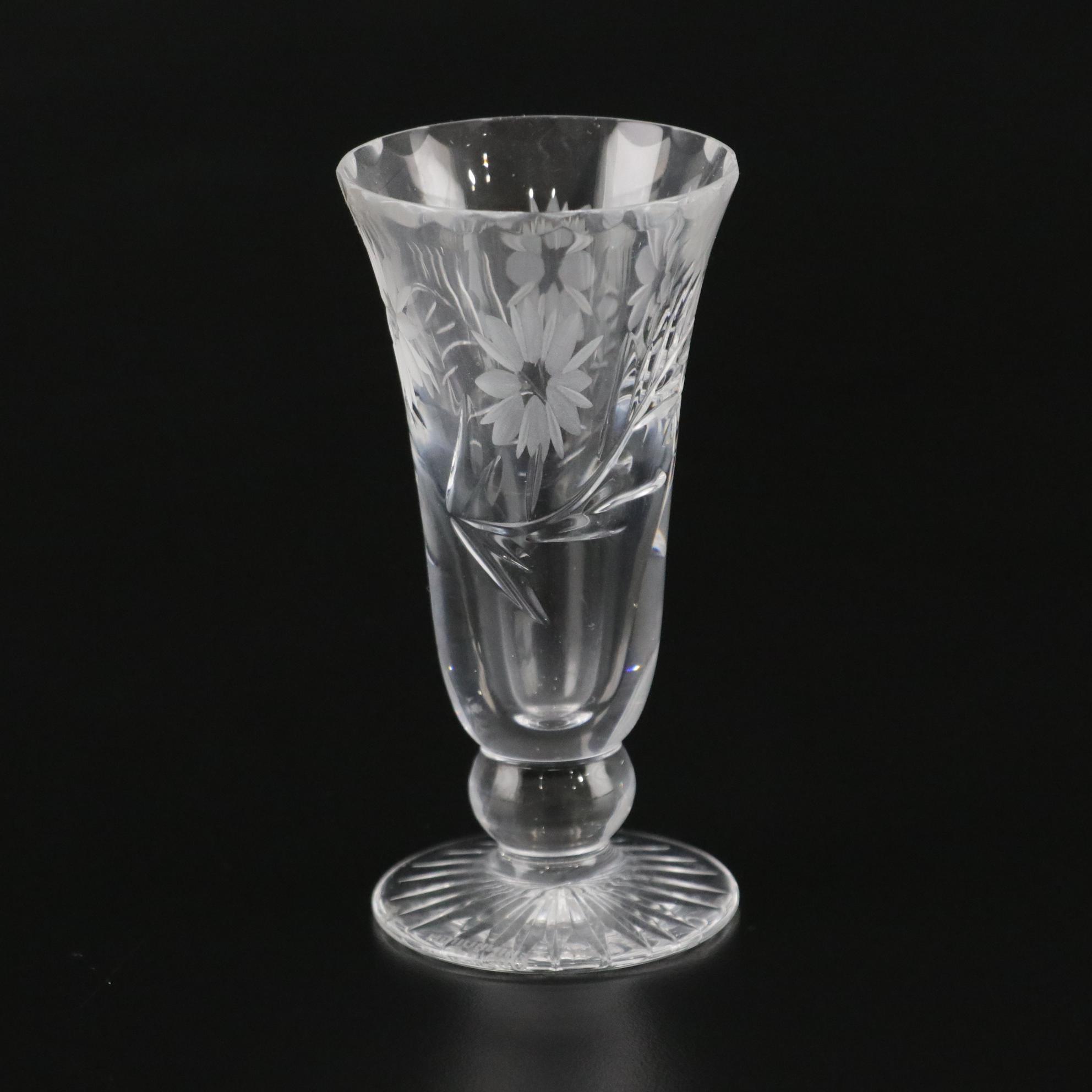 Waterford Crystal "Lismore" & "Alana" Vases with Edinburgh Crystal Fluted Glass