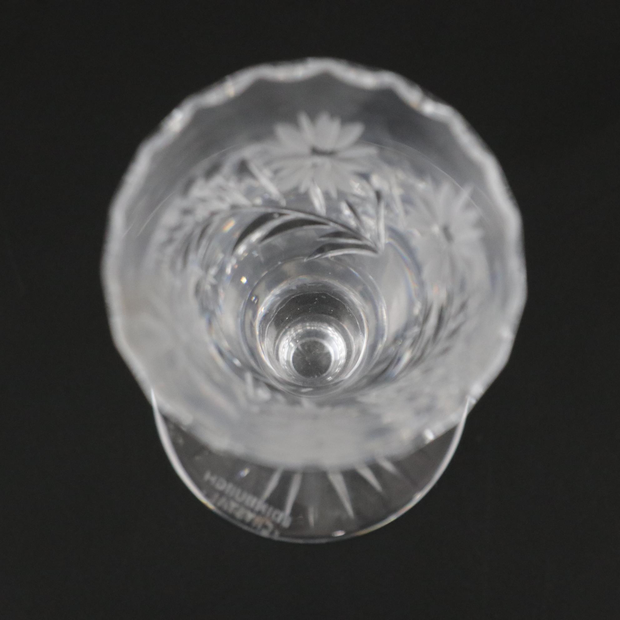 Waterford Crystal "Lismore" & "Alana" Vases with Edinburgh Crystal Fluted Glass