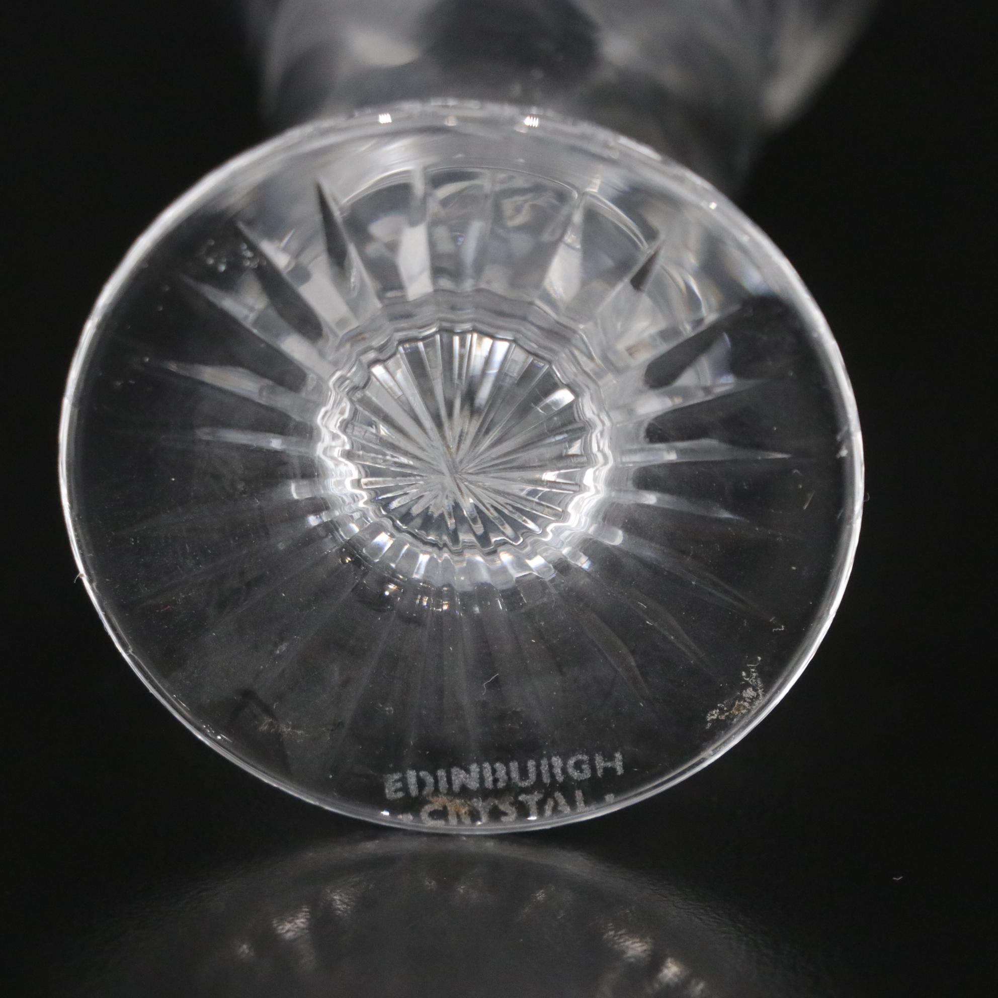 Waterford Crystal "Lismore" & "Alana" Vases with Edinburgh Crystal Fluted Glass