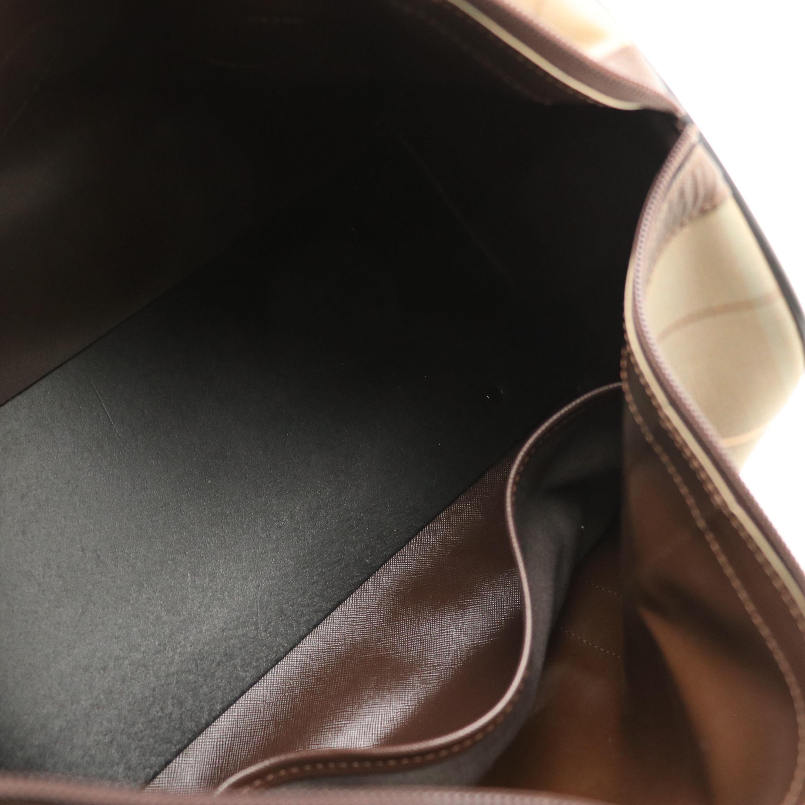 Burberrys Boston Bag in Vintage Check Canvas and Leather