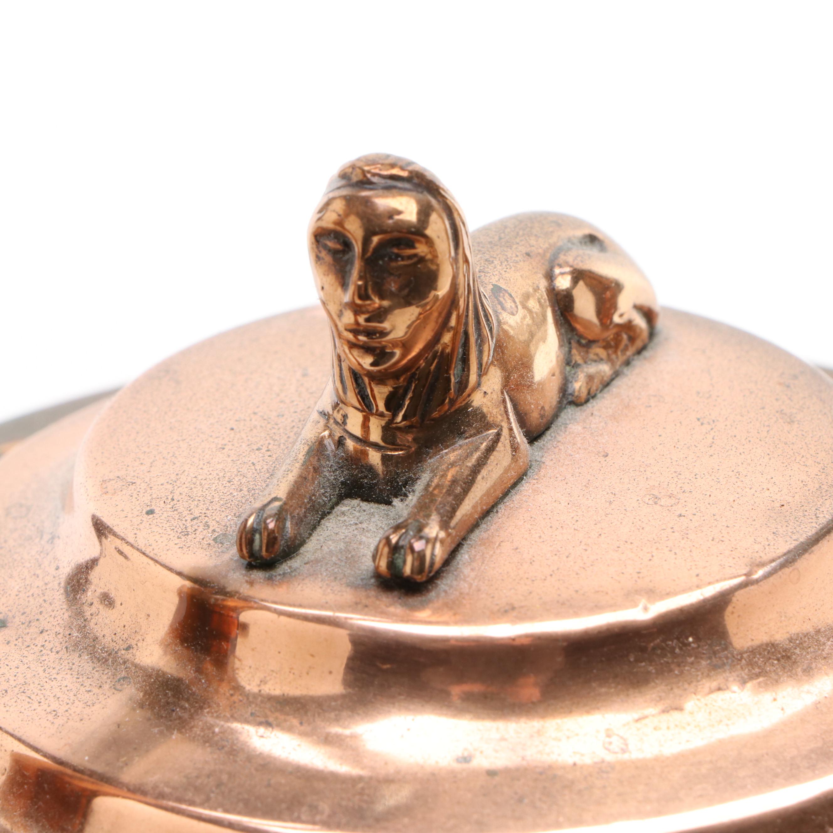 Victorian Caryatid Copper Kettle on Stand with Other Tinned Copper Charger