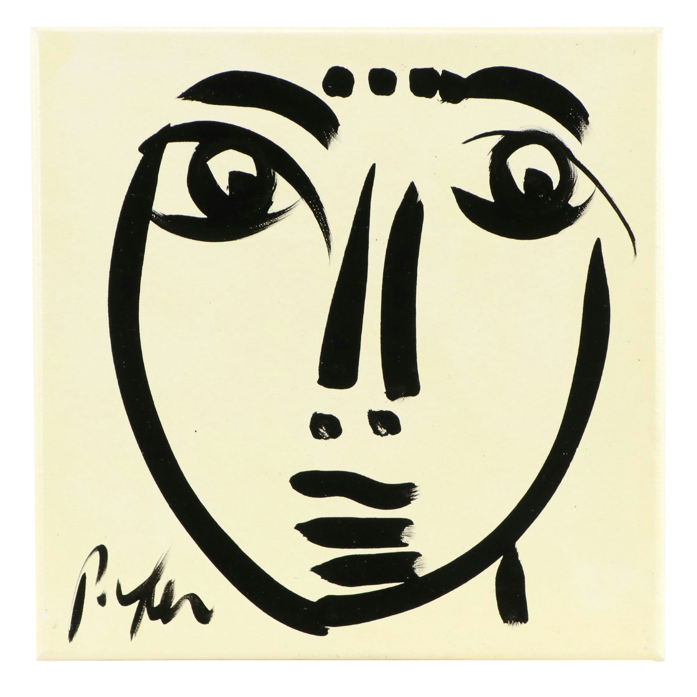 Peter Keil Abstract Portrait Acrylic Painting