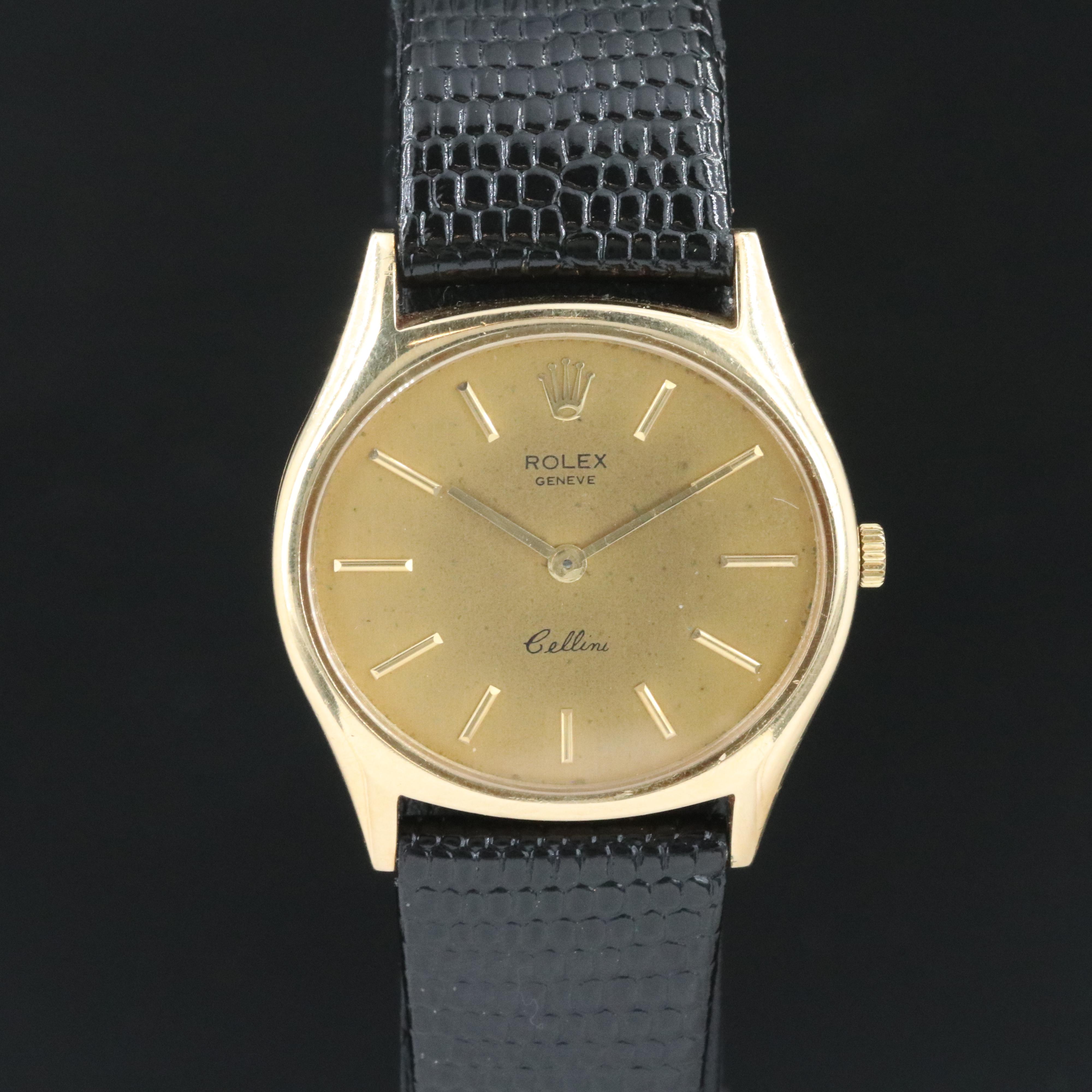 Rolex Cellini 3806 14K Gold 32mm Manual Wind Watch
