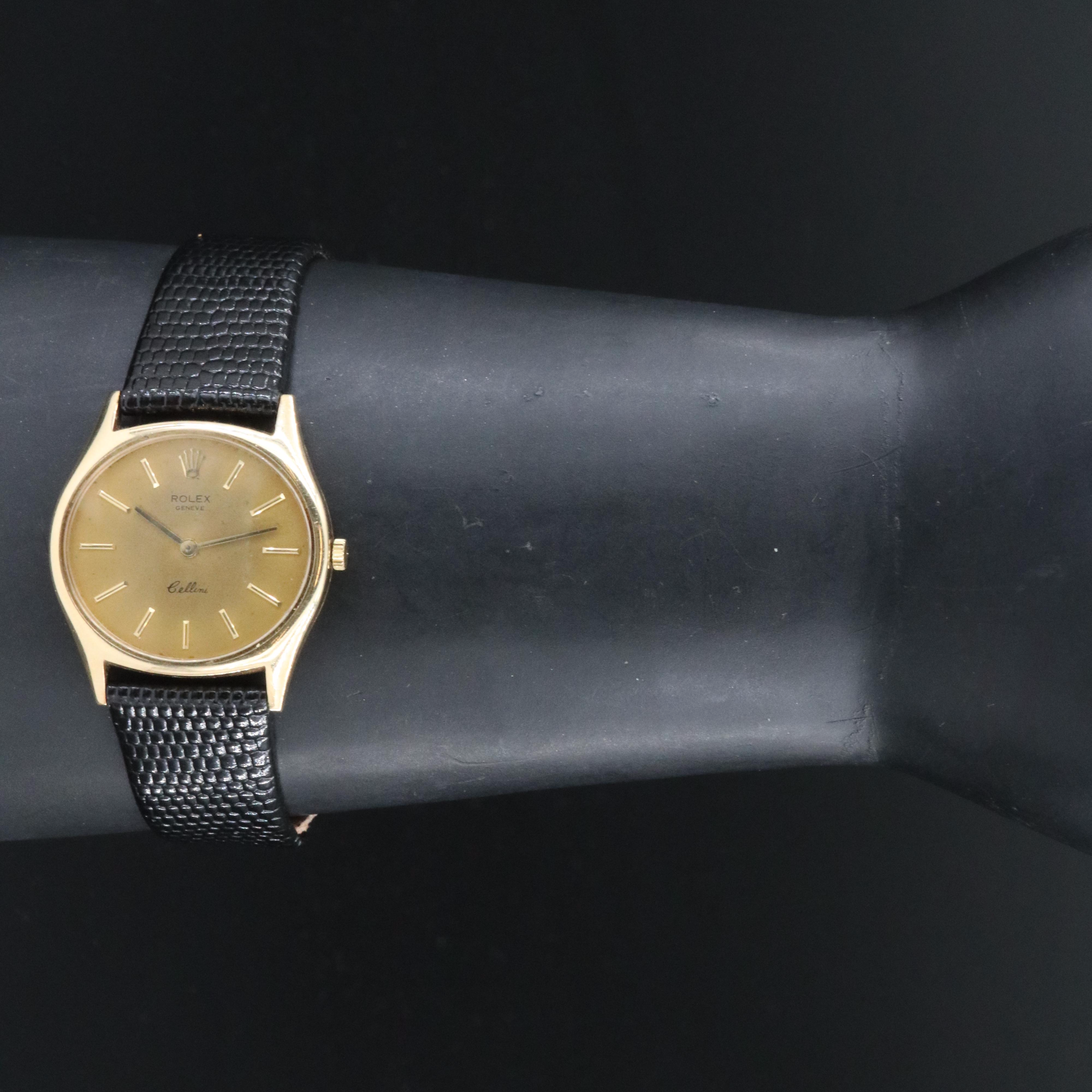 Rolex Cellini 3806 14K Gold 32mm Manual Wind Watch