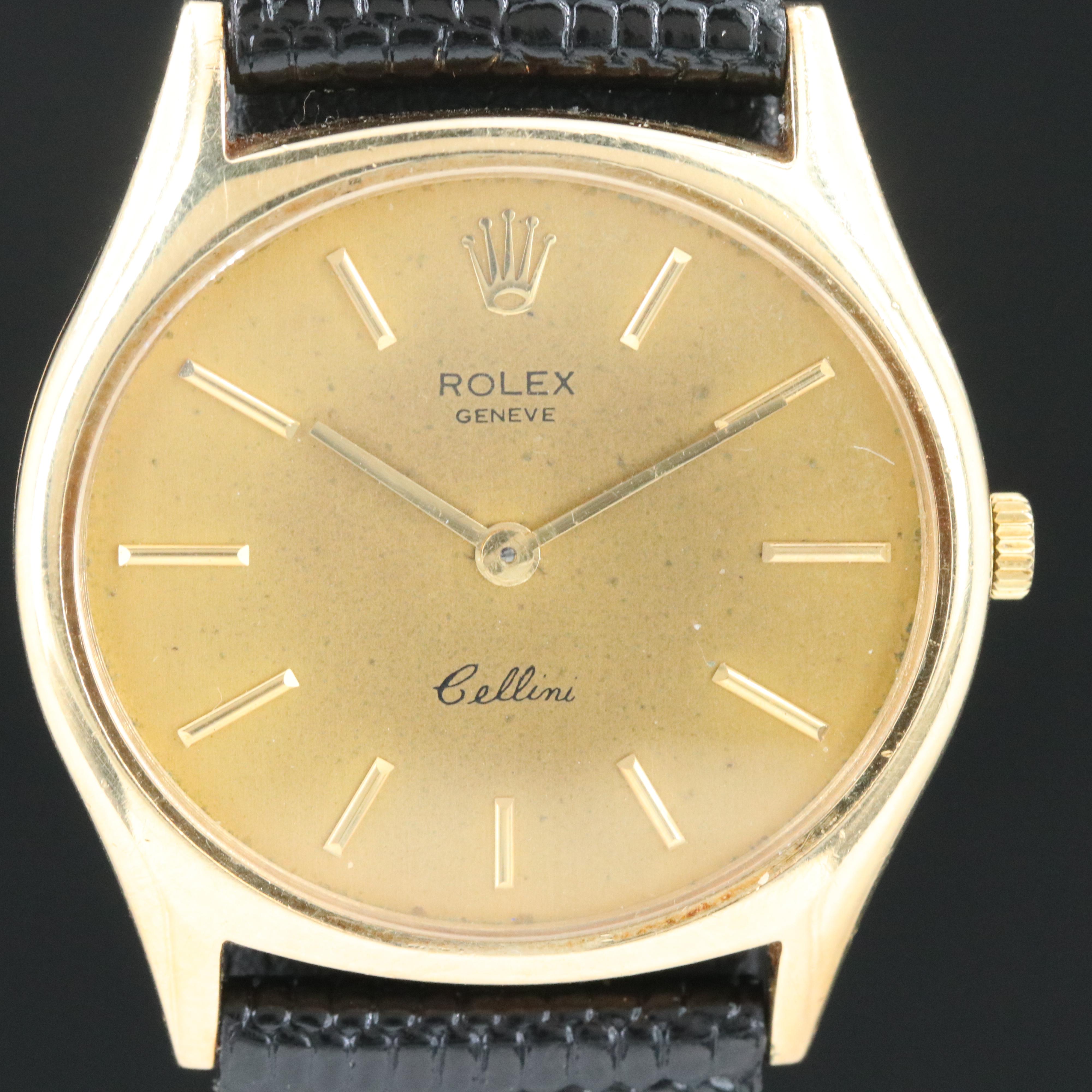 Rolex Cellini 3806 14K Gold 32mm Manual Wind Watch
