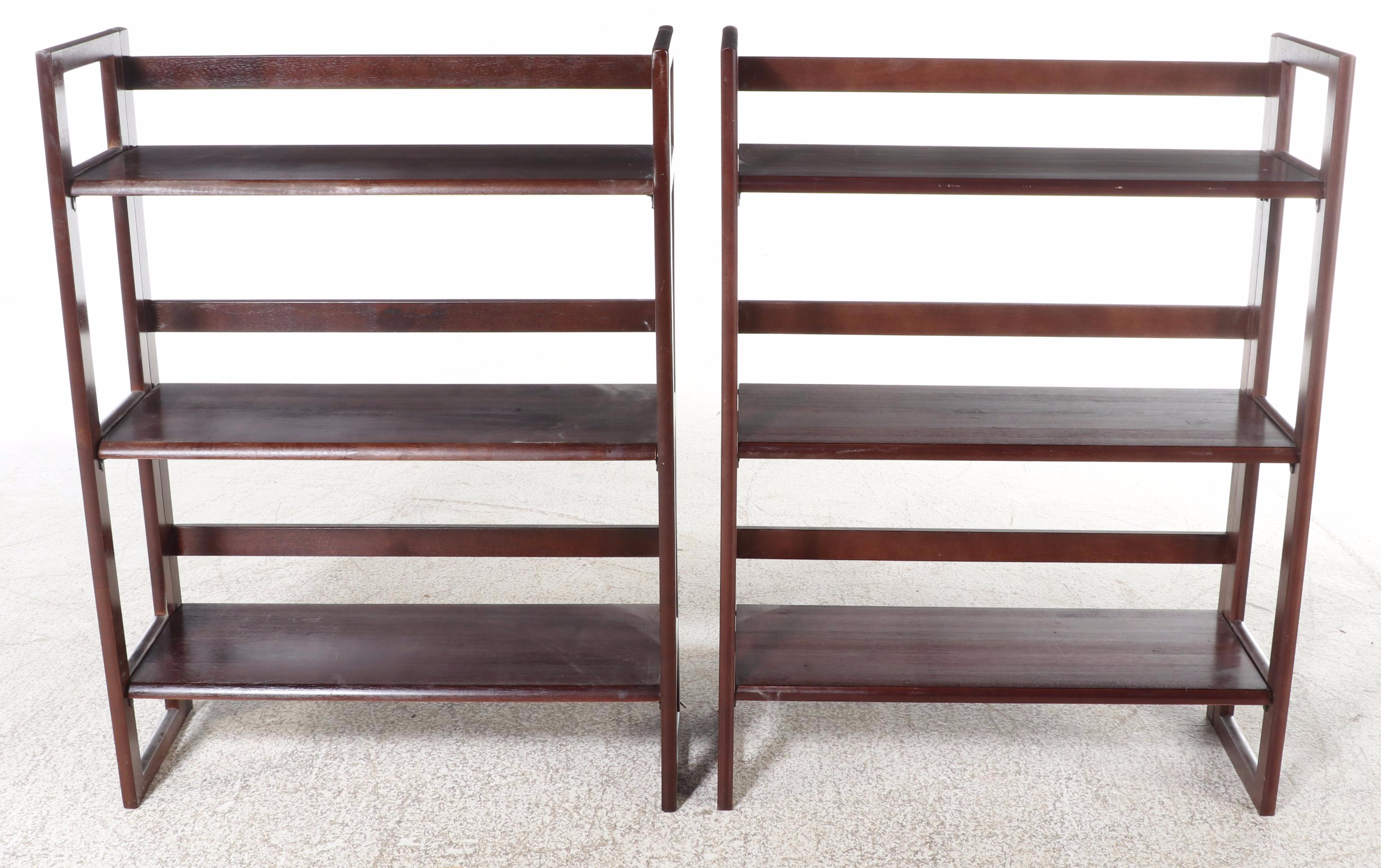 Five-Piece The Container Store Folding and Stackable Modular Bookcases