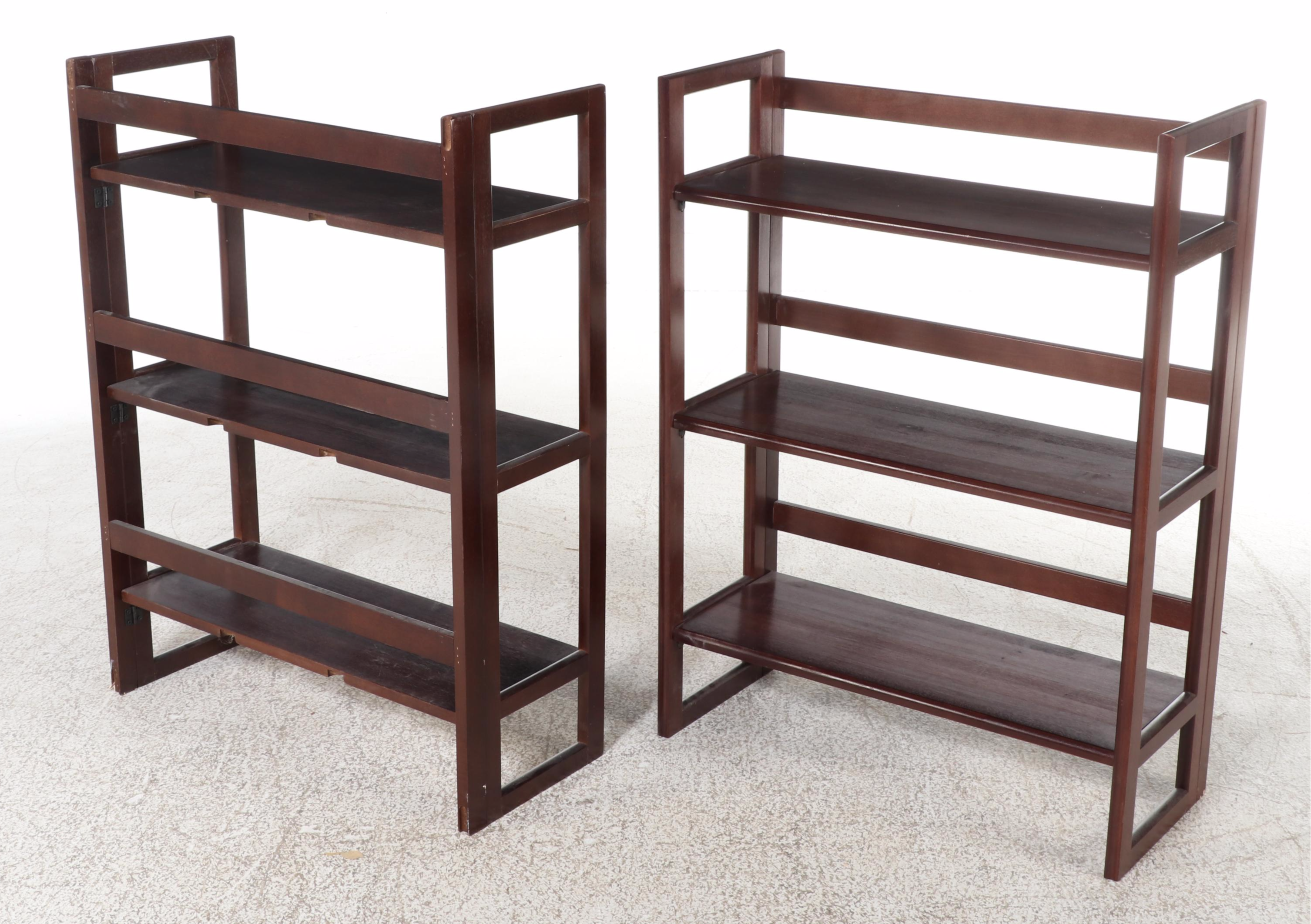 Five-Piece The Container Store Folding and Stackable Modular Bookcases