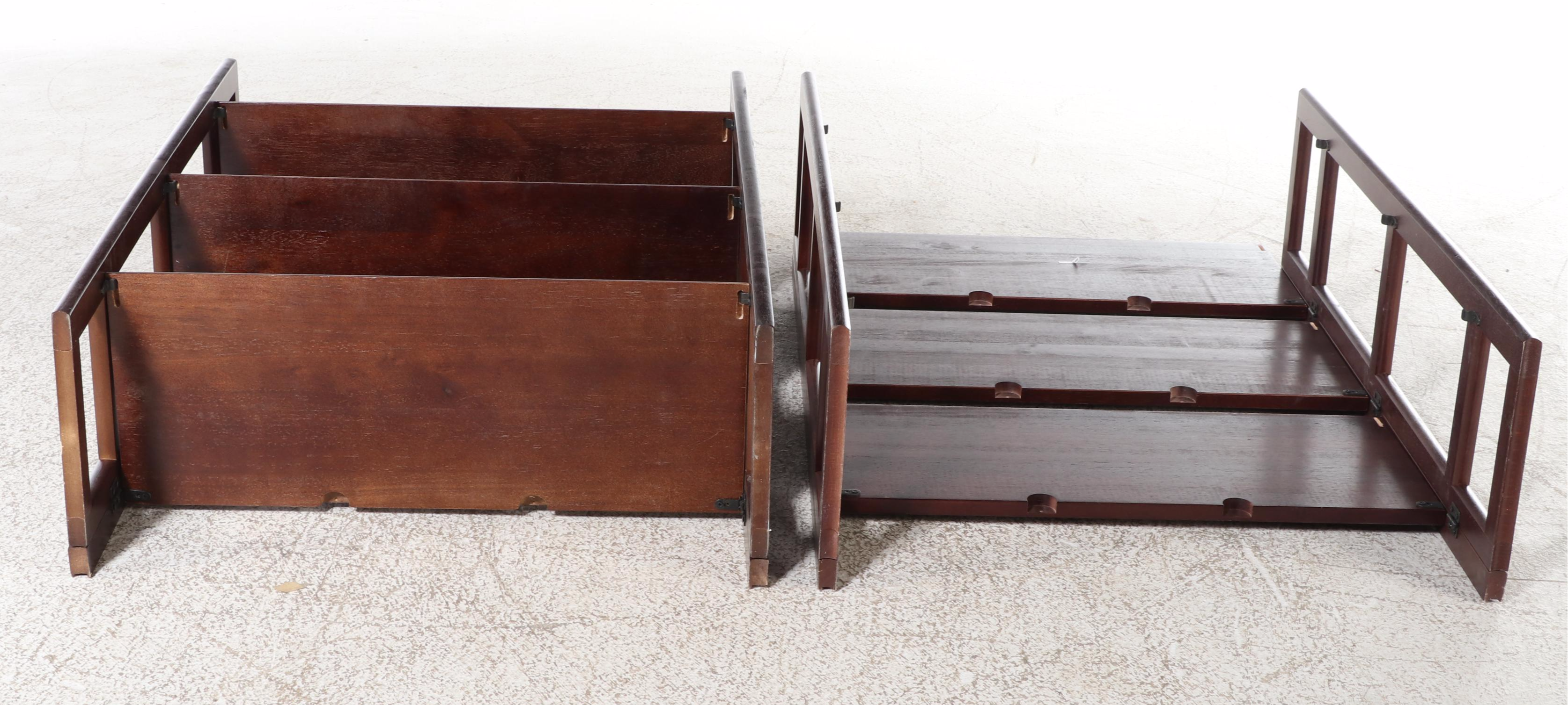 Five-Piece The Container Store Folding and Stackable Modular Bookcases