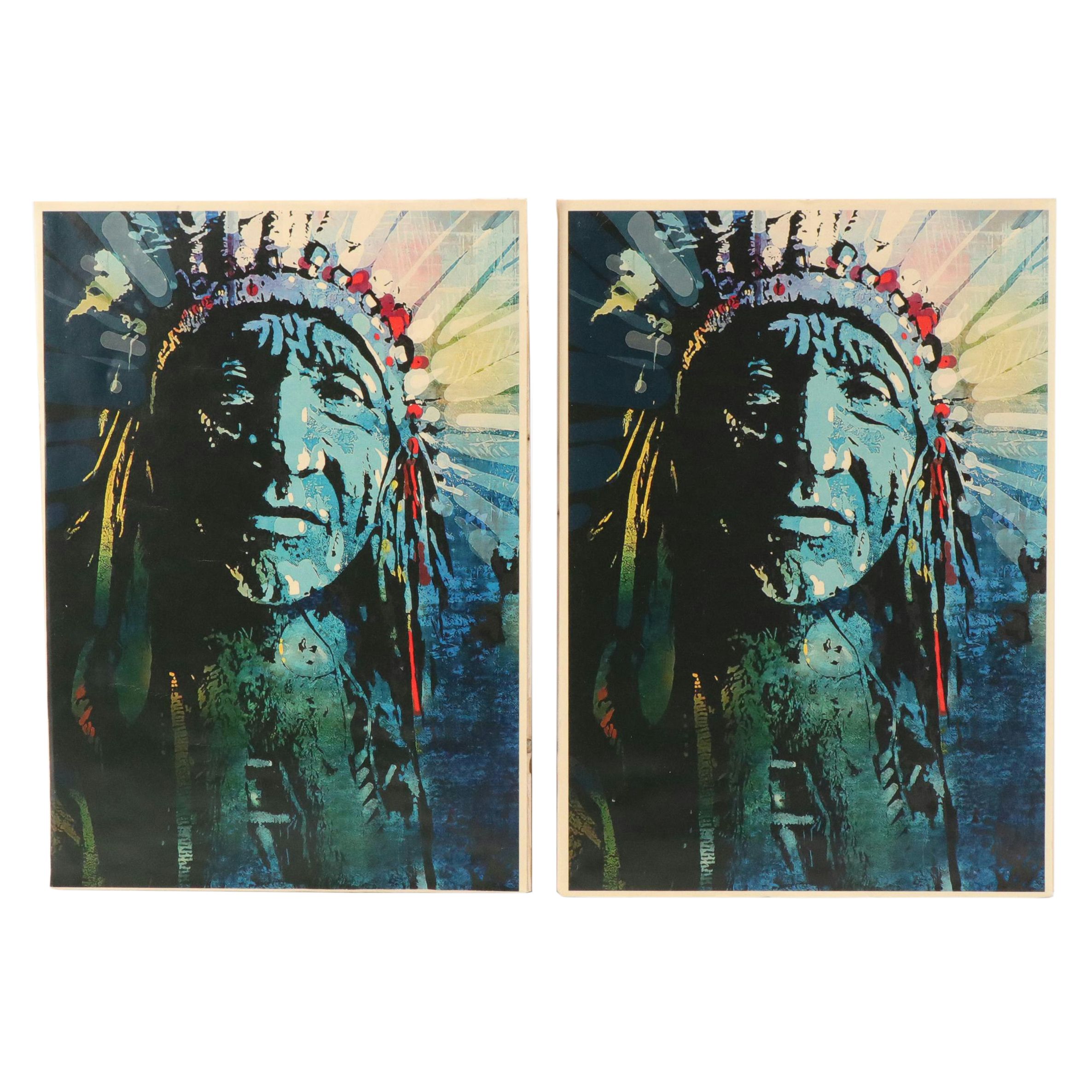 Bootleg Giclées of Portrait of Native American Chief, Circa 2025