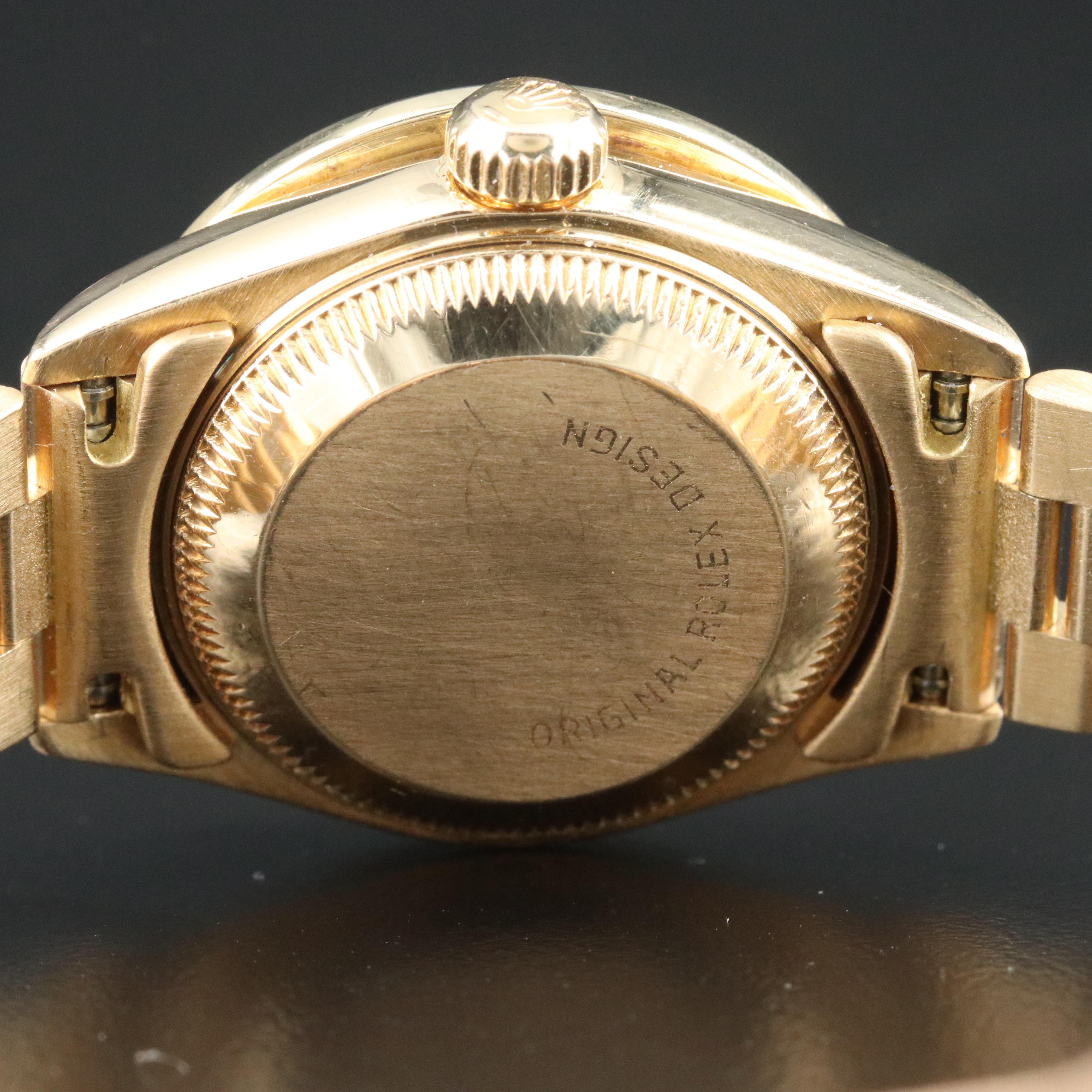 Rolex Datejust 69178 Custom Diamond Bezel & Dial 26mm 18K Gold Automatic Watch