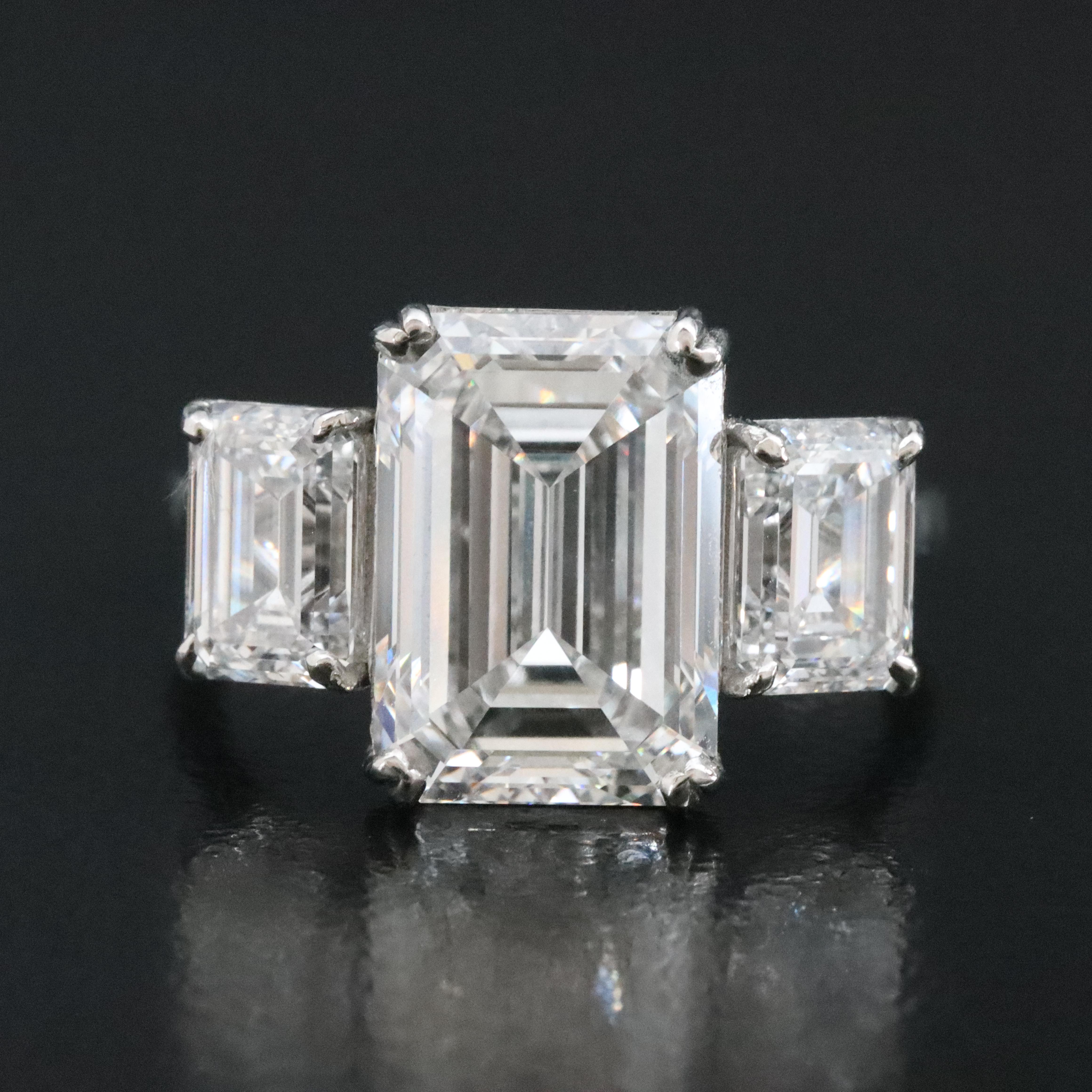 Platinum 7.17 CTW Lab Grown Diamond Ring with IGI Reports