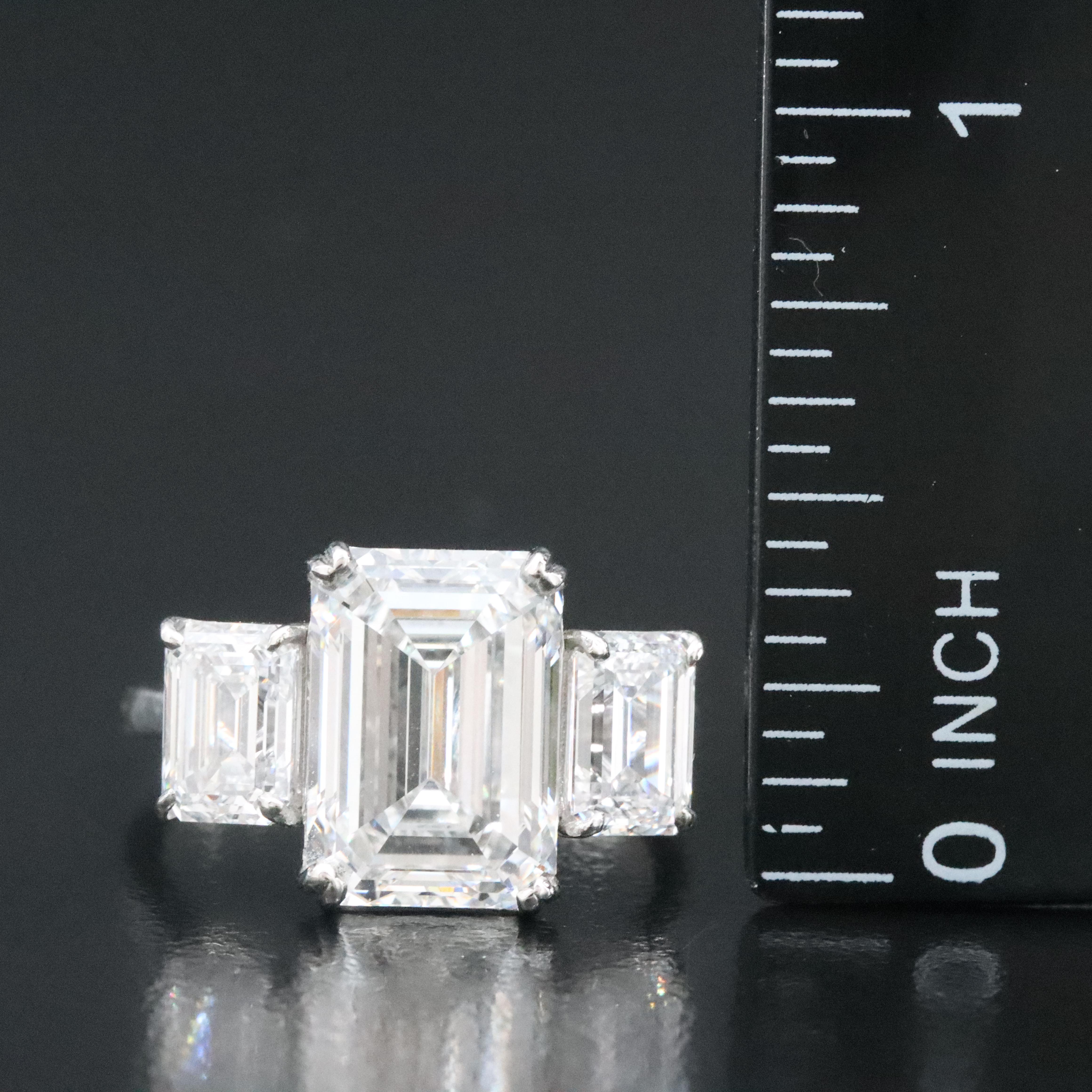 Platinum 7.17 CTW Lab Grown Diamond Ring with IGI Reports