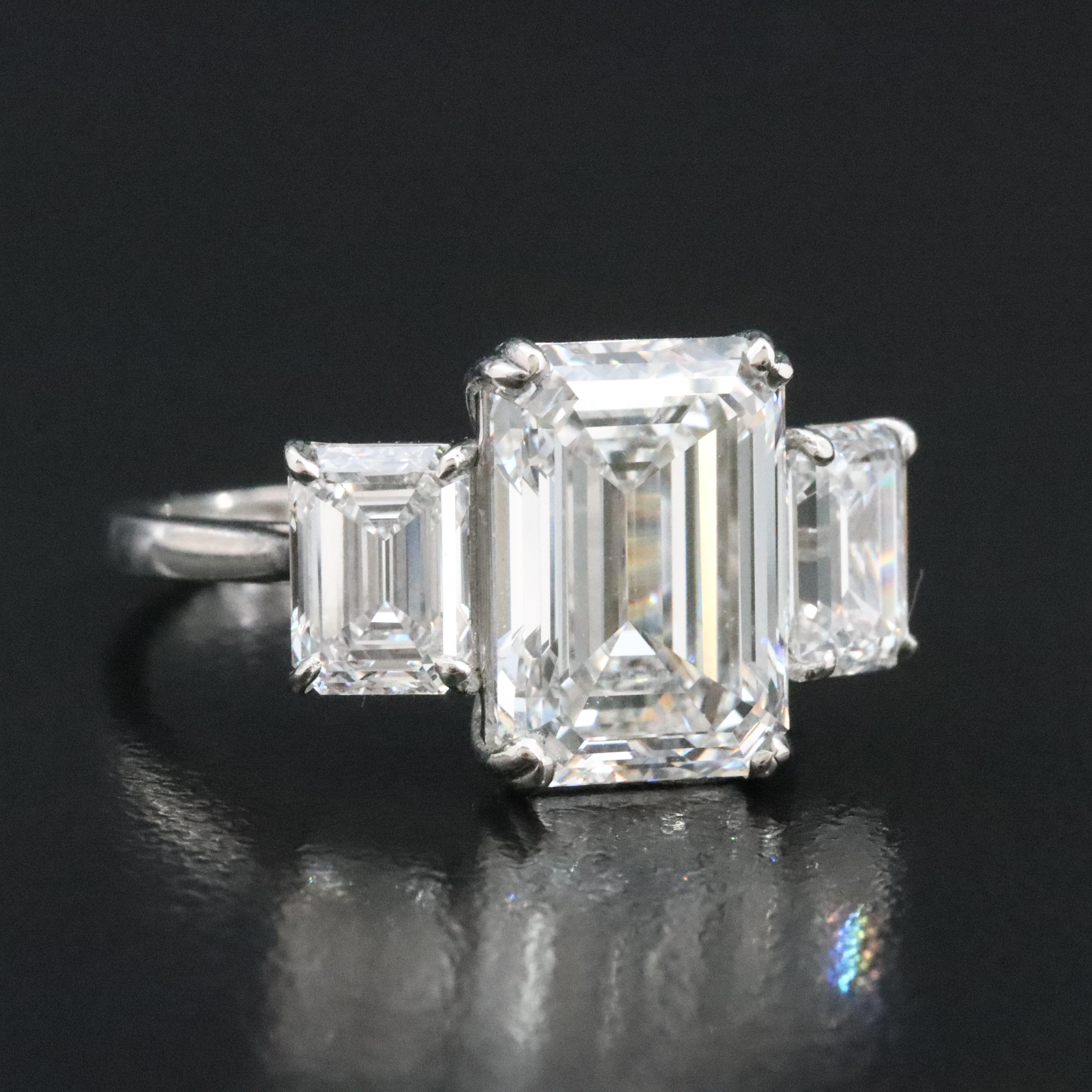 Platinum 7.17 CTW Lab Grown Diamond Ring with IGI Reports