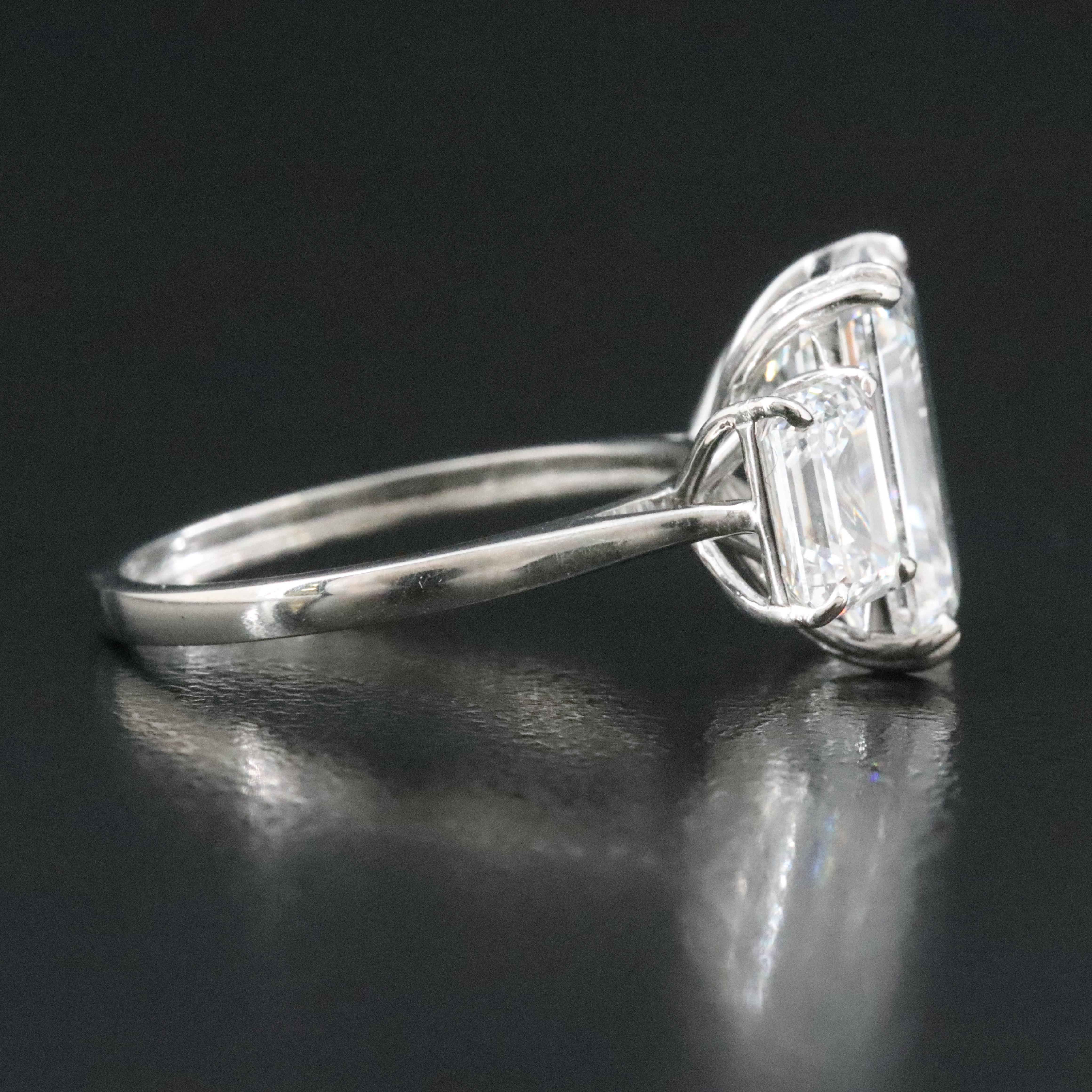 Platinum 7.17 CTW Lab Grown Diamond Ring with IGI Reports