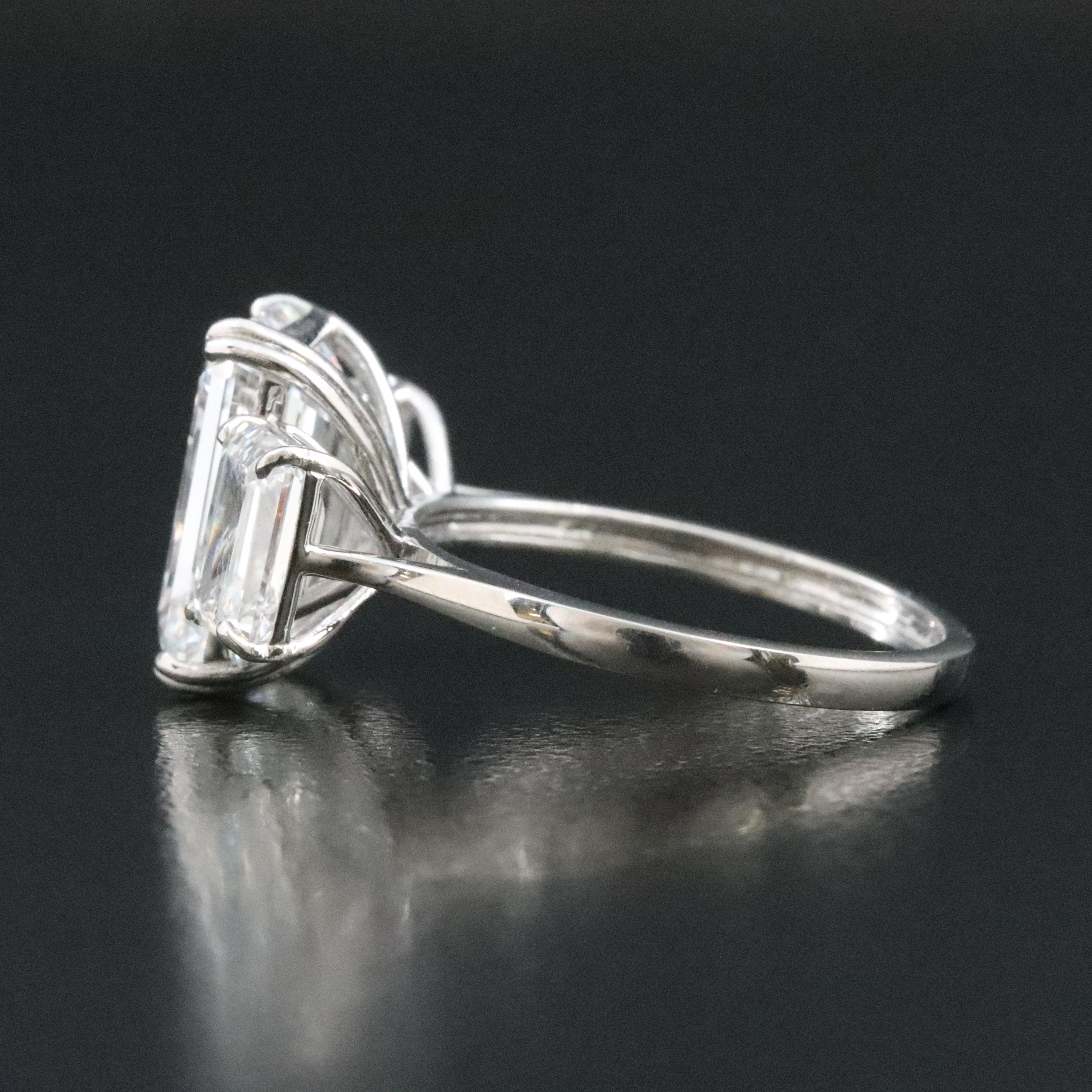 Platinum 7.17 CTW Lab Grown Diamond Ring with IGI Reports