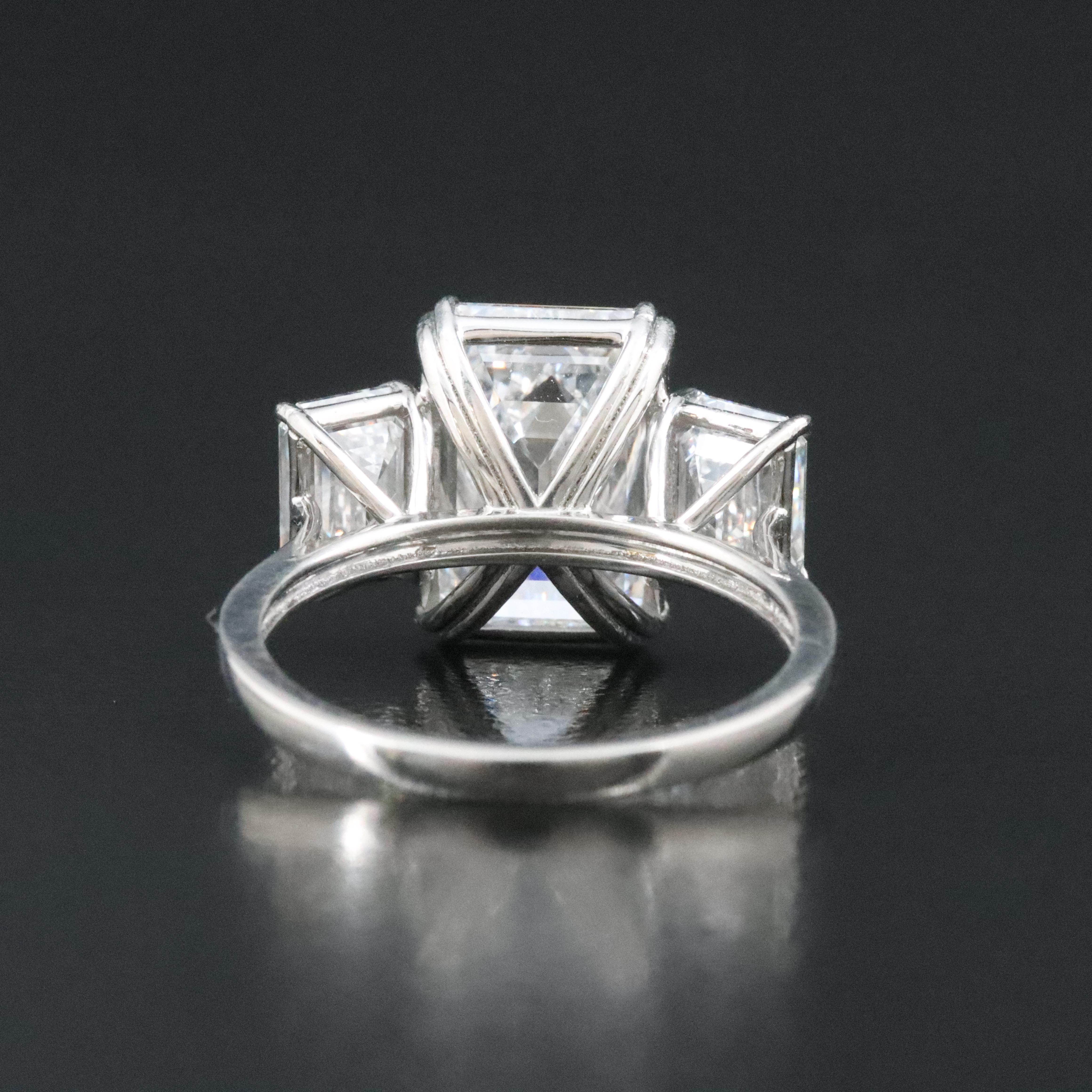 Platinum 7.17 CTW Lab Grown Diamond Ring with IGI Reports