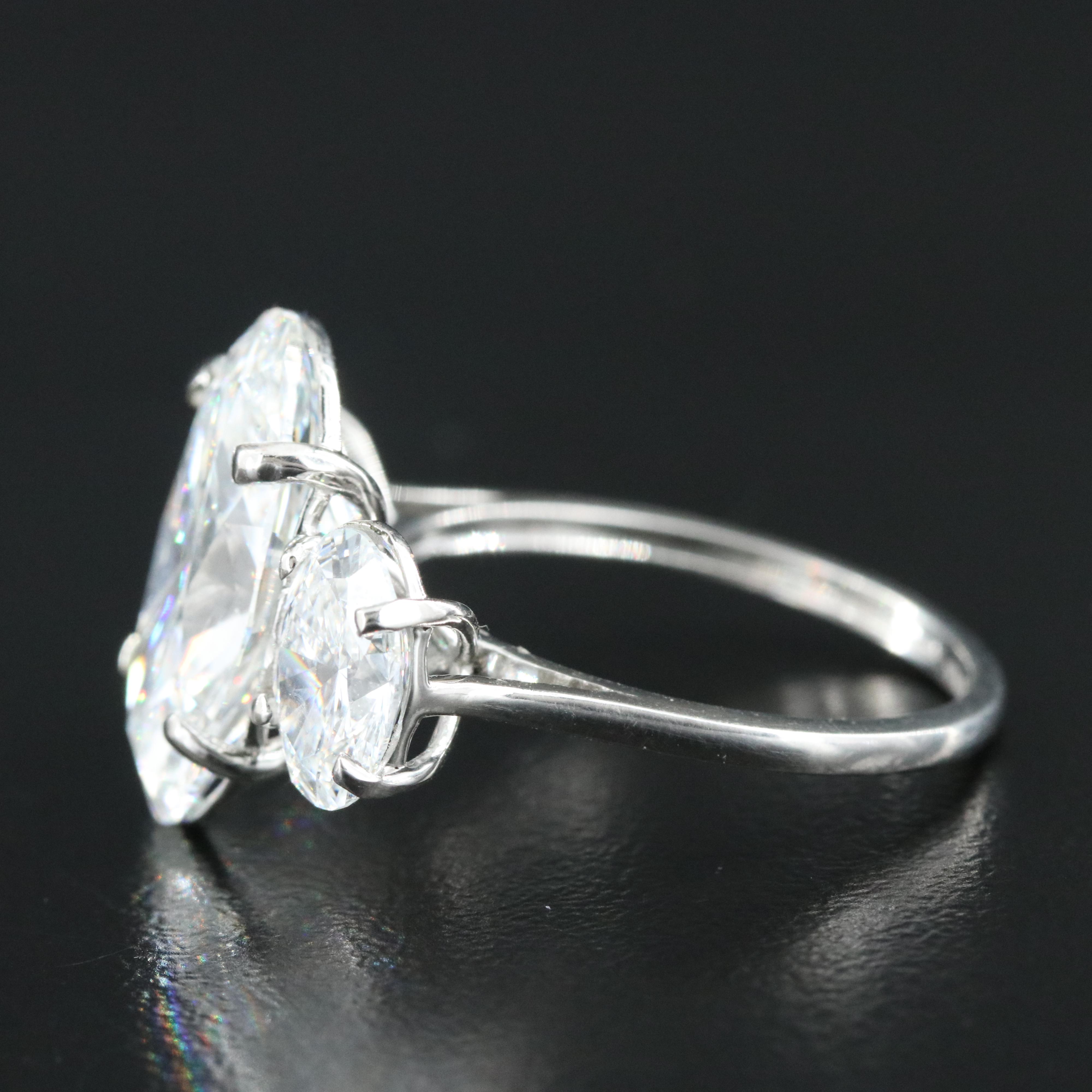 Platinum 7.29 CTW Lab Grown Diamond Ring with IGI Reports