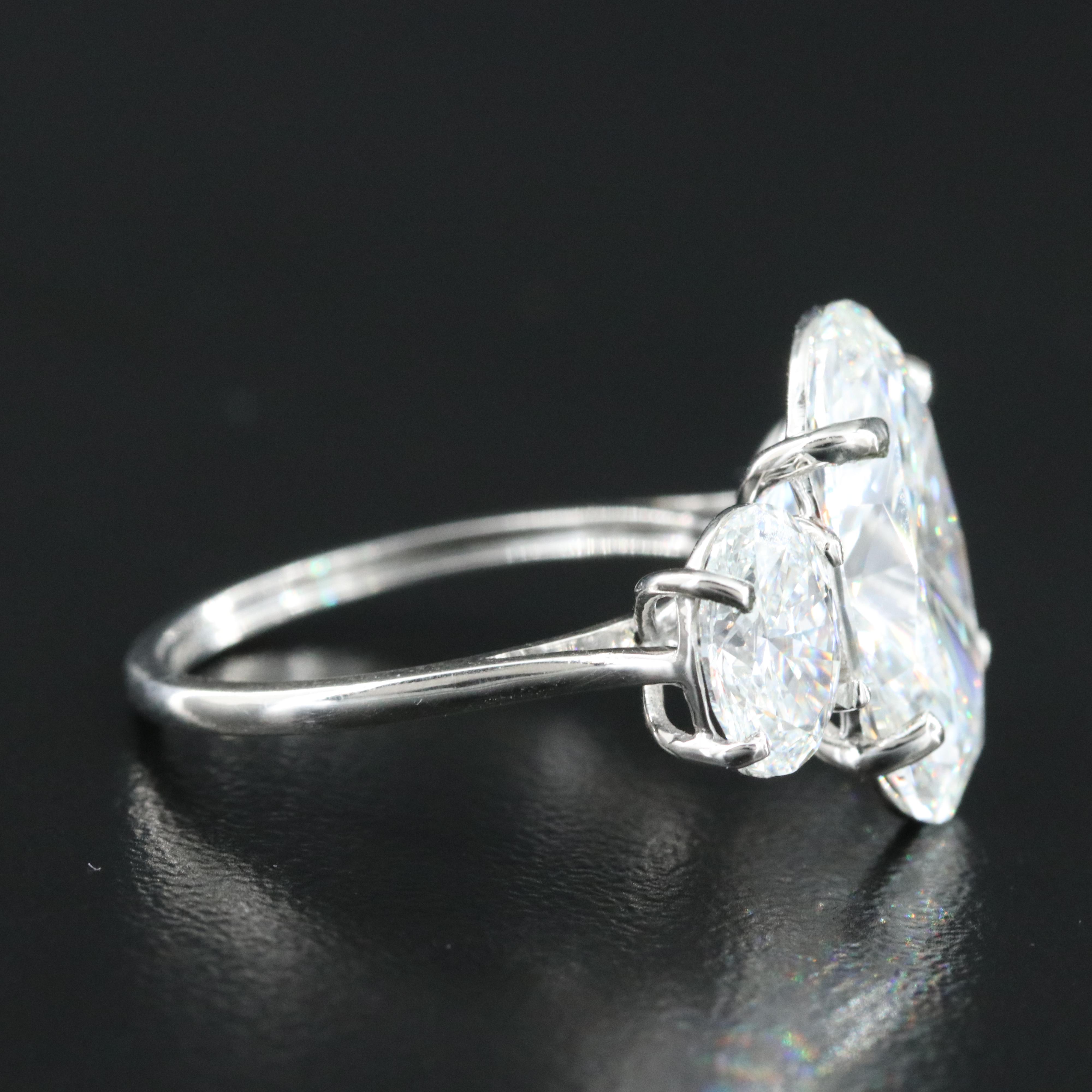 Platinum 7.29 CTW Lab Grown Diamond Ring with IGI Reports