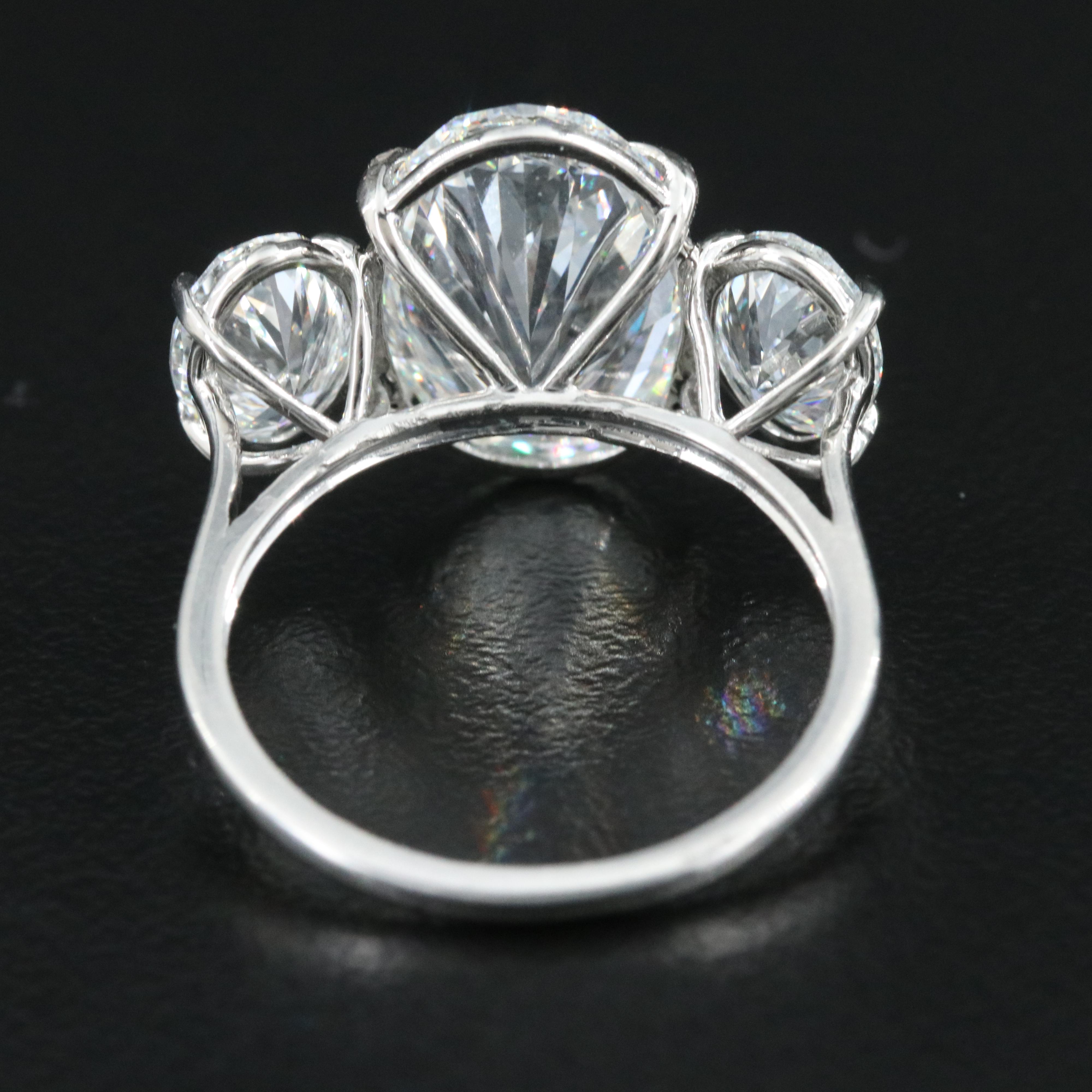 Platinum 7.29 CTW Lab Grown Diamond Ring with IGI Reports