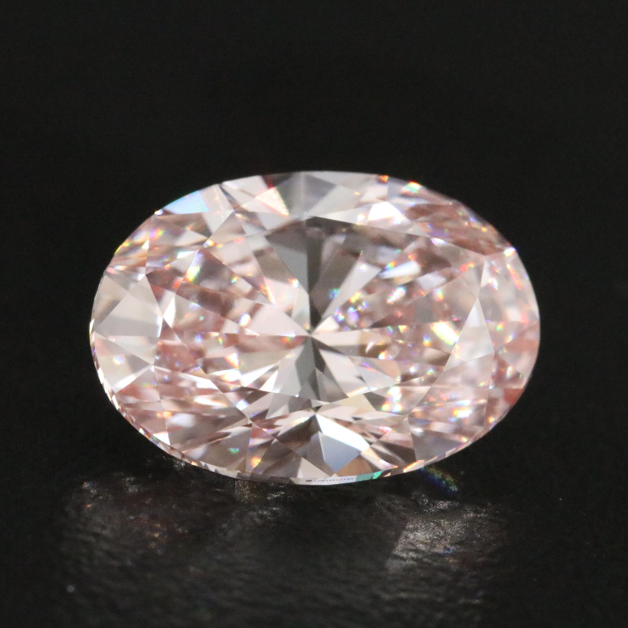 Loose 4.00 CT Fancy Pink Lab Grown Diamond with IGI Report