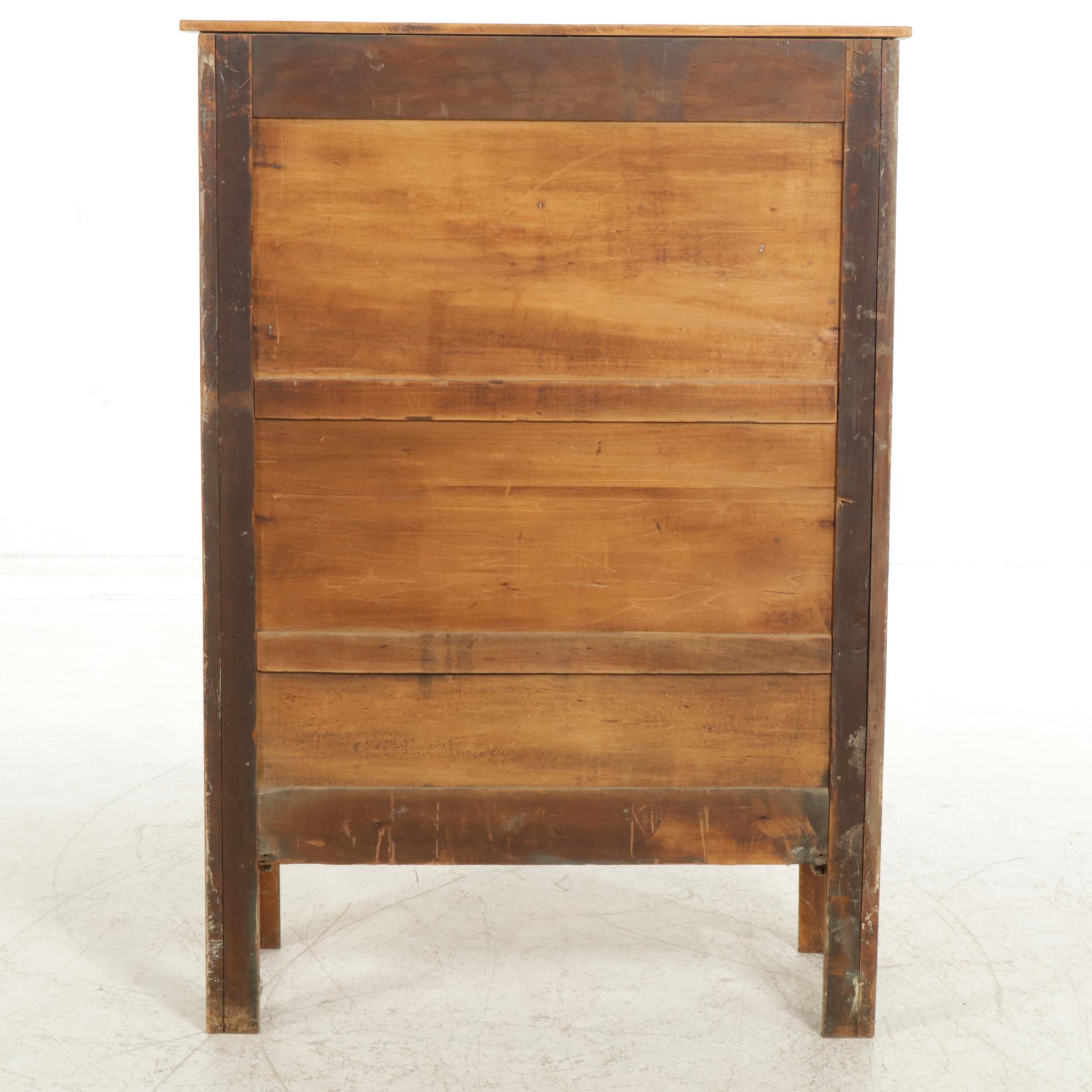 American Primitive Pie Safe Cabinet with Punched Tin Door Panels