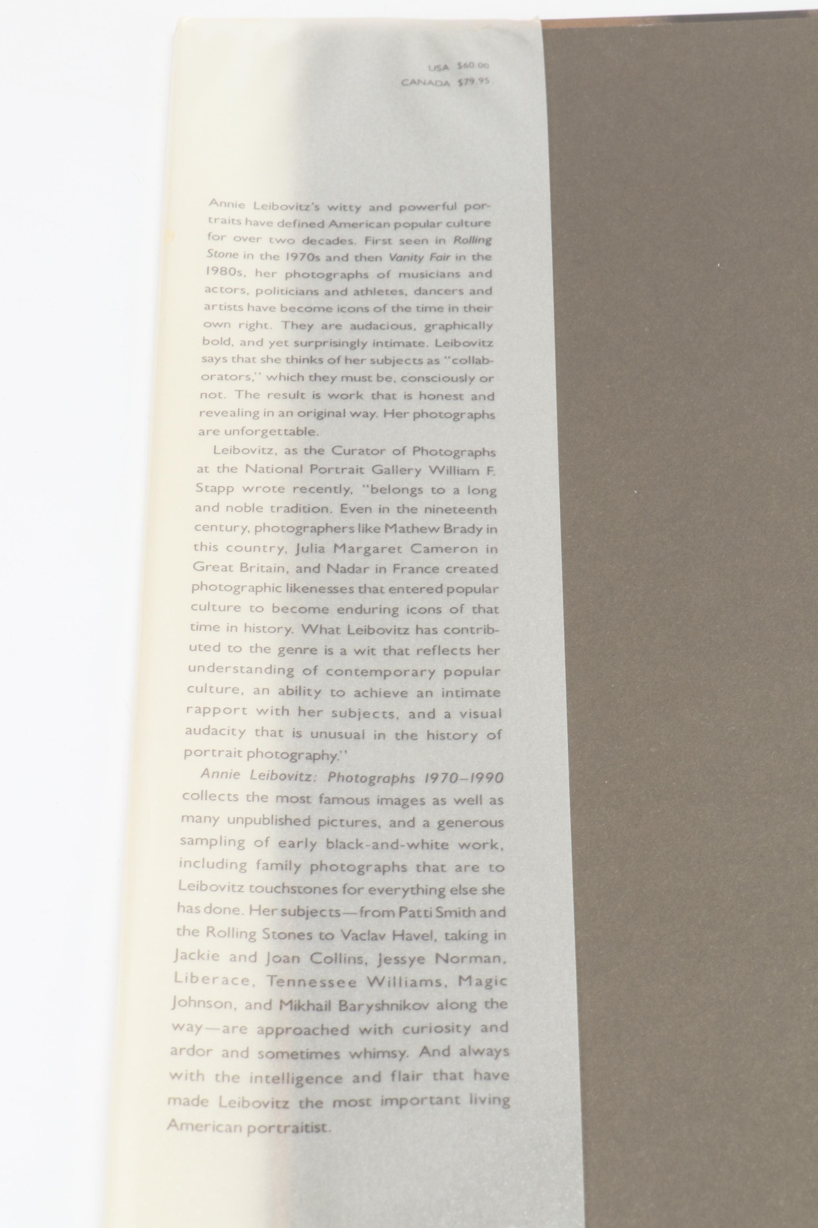 First Edition "Women" and "Photographs, 1970–1990" by Annie Leibovitz, 1990s