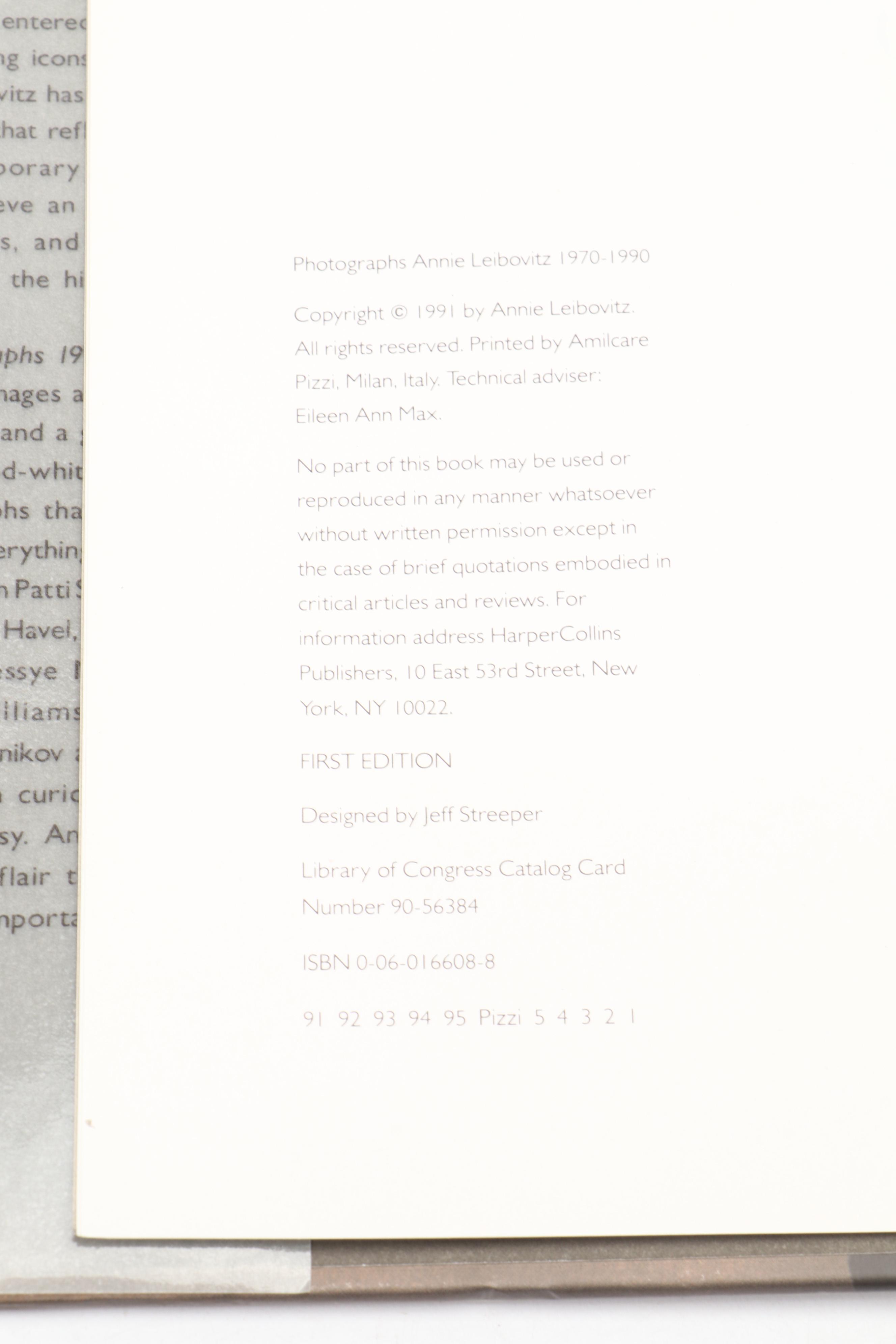 First Edition "Women" and "Photographs, 1970–1990" by Annie Leibovitz, 1990s