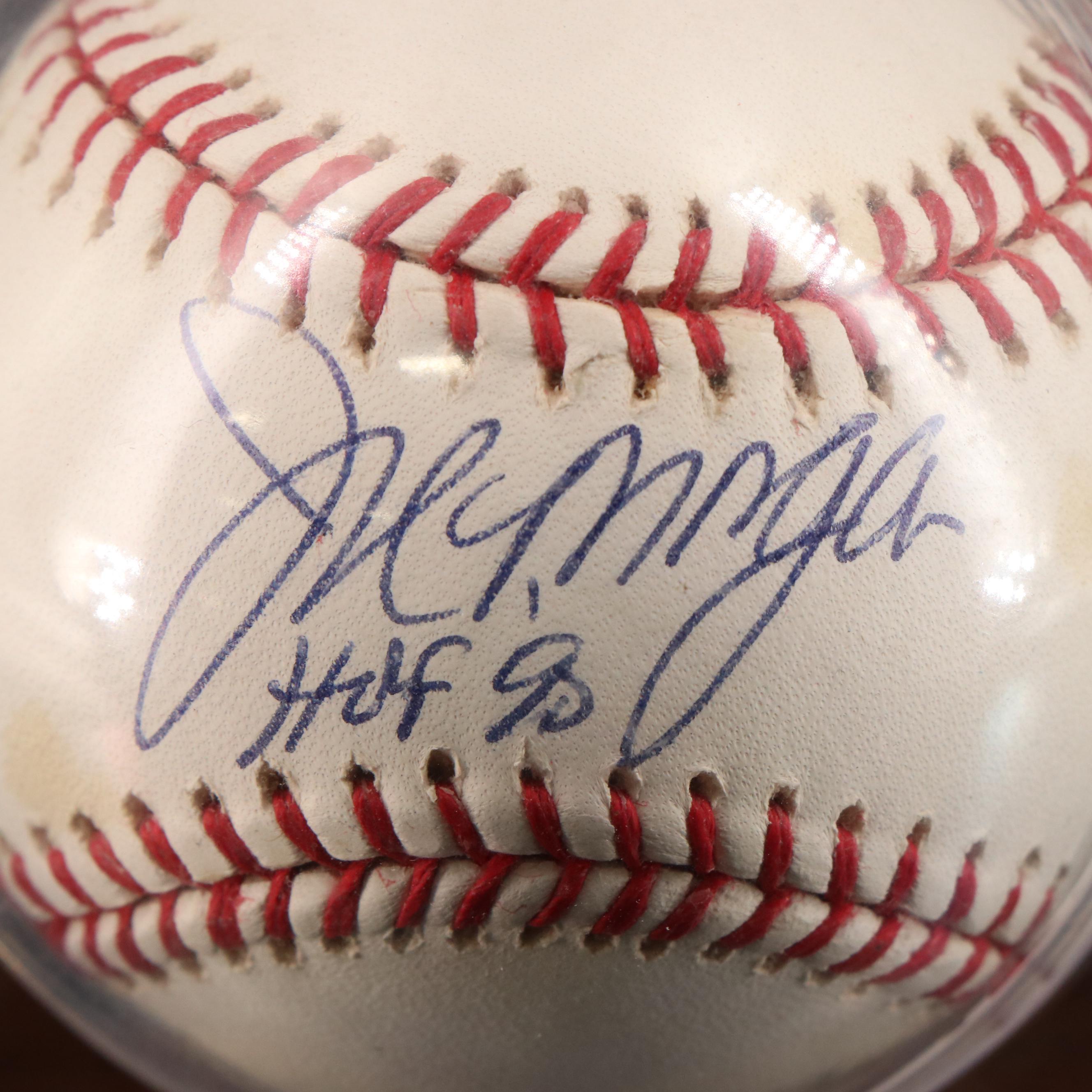 Joe Morgan Signed "HOF 90" Rawlings Official Major League Baseball with Display