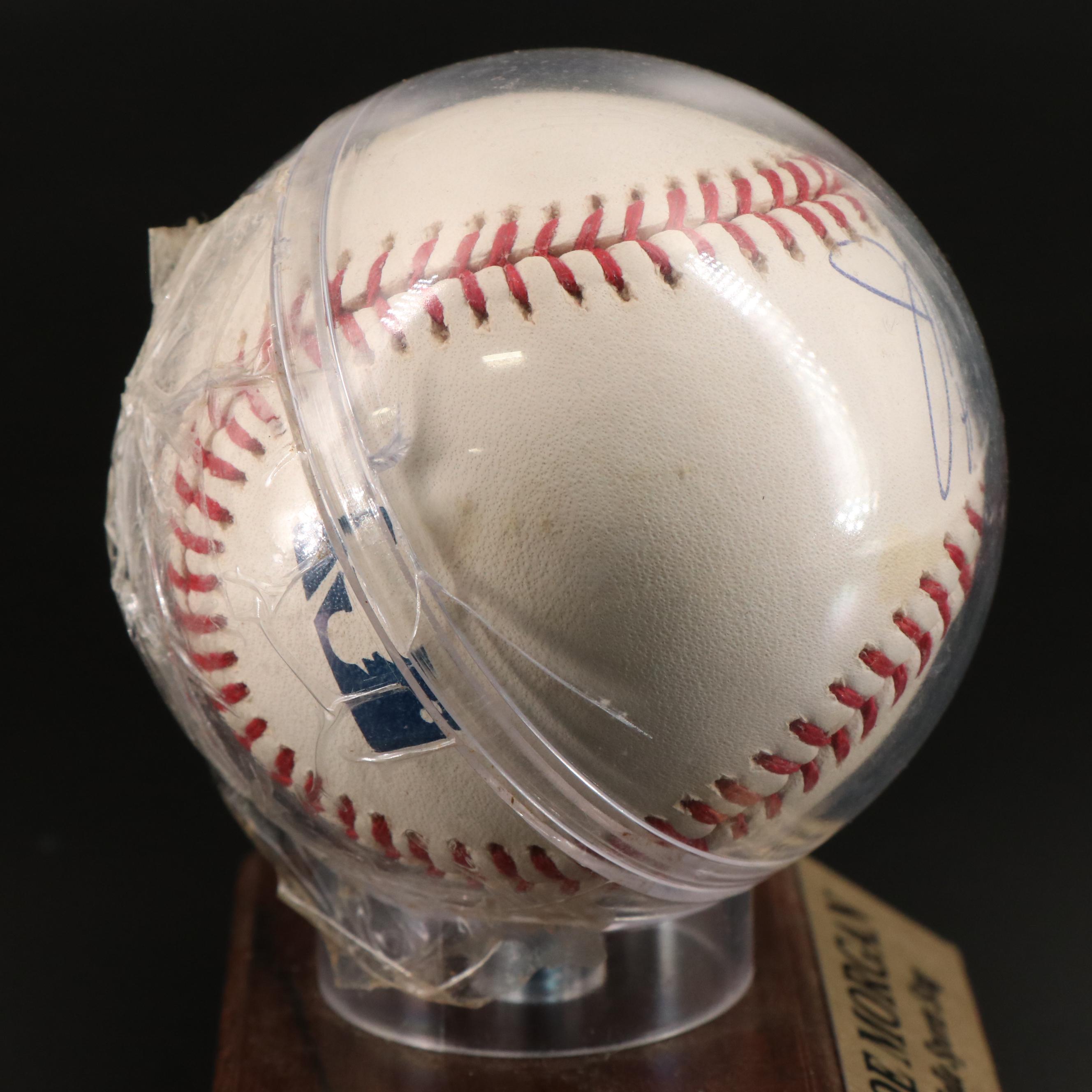 Joe Morgan Signed "HOF 90" Rawlings Official Major League Baseball with Display