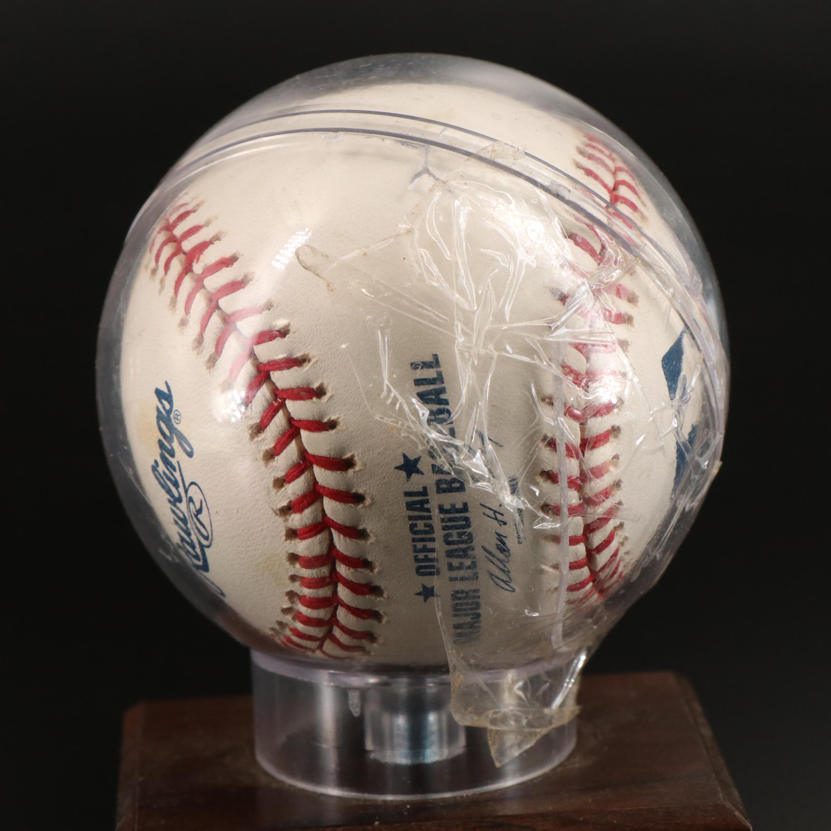 Joe Morgan Signed "HOF 90" Rawlings Official Major League Baseball with Display