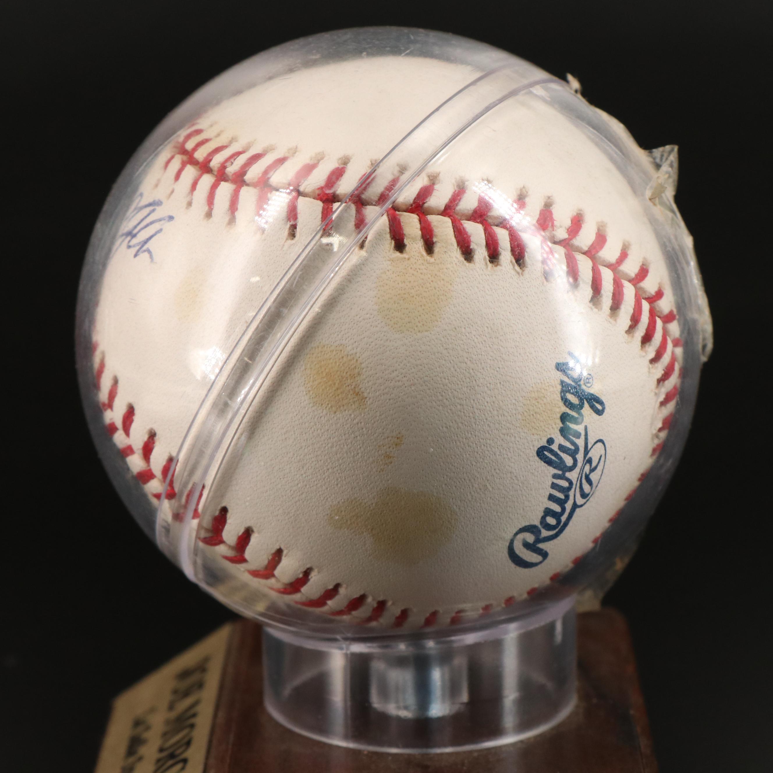 Joe Morgan Signed "HOF 90" Rawlings Official Major League Baseball with Display