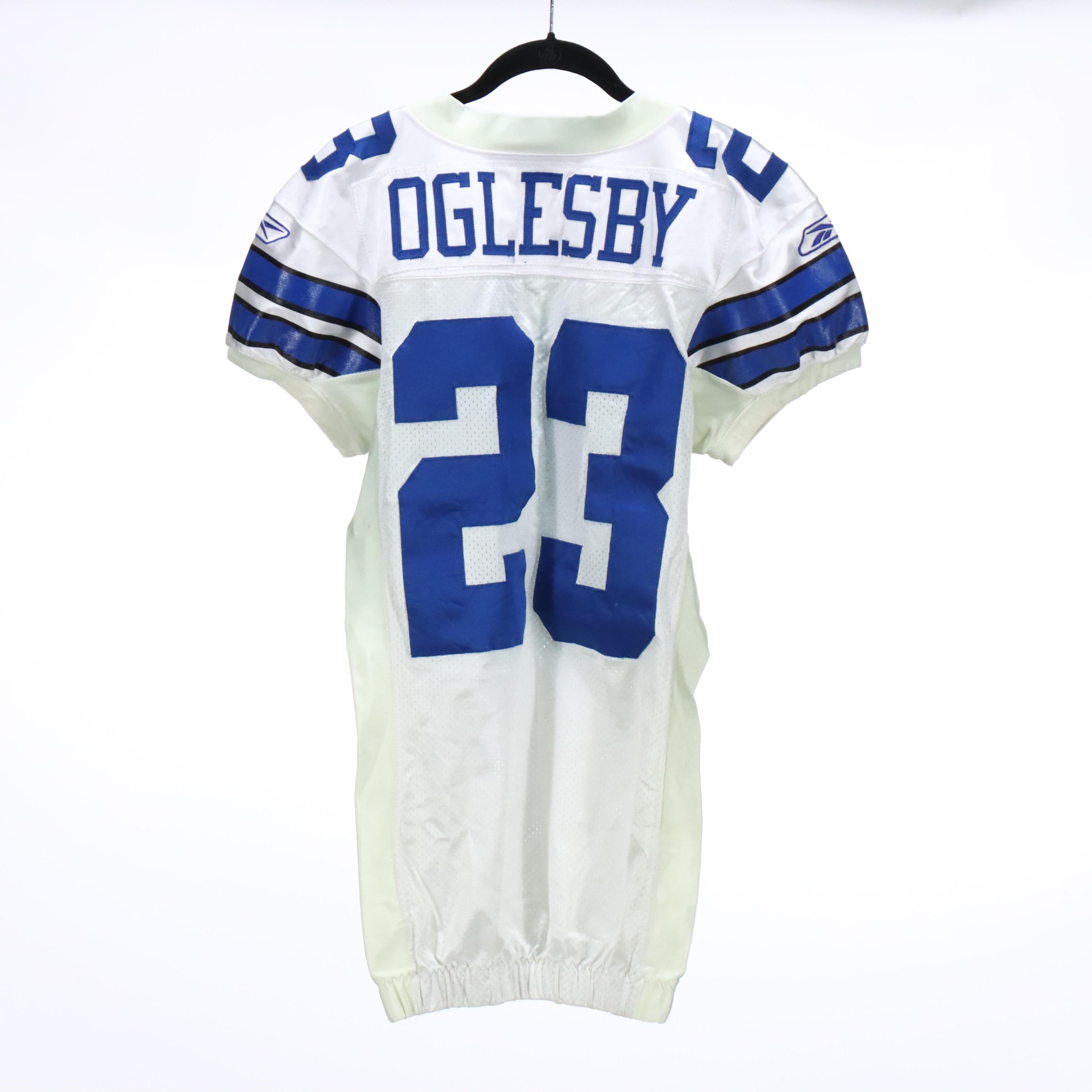 Evan Oglesby Game Worn Dallas Cowboys Reebok Football Jersey, Steiner