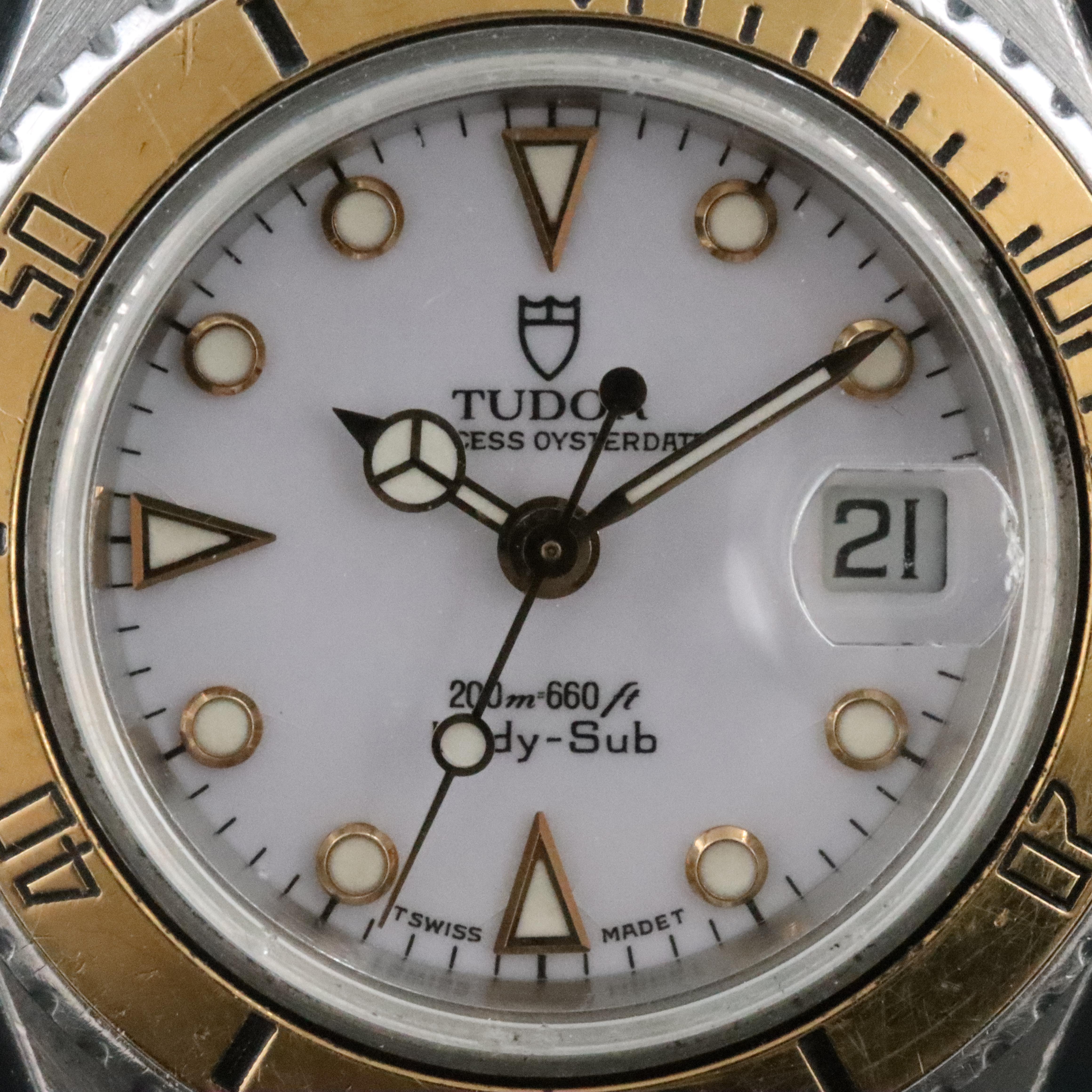 Tudor Princess Oysterdate Lady-Sub 96093 Two-Tone Steel Automatic Watch